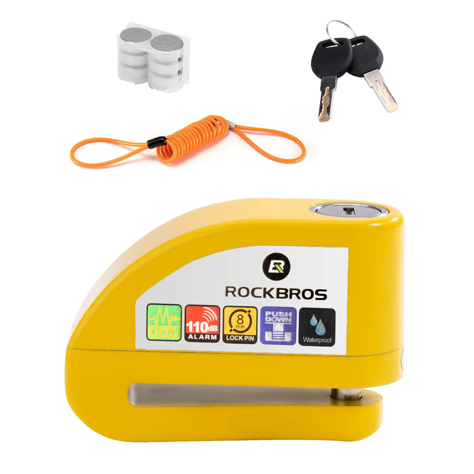 110dB Alarm Disc Brake Lock Anti-Theft Motorcycle Lock with Reminder Cable - Image 10