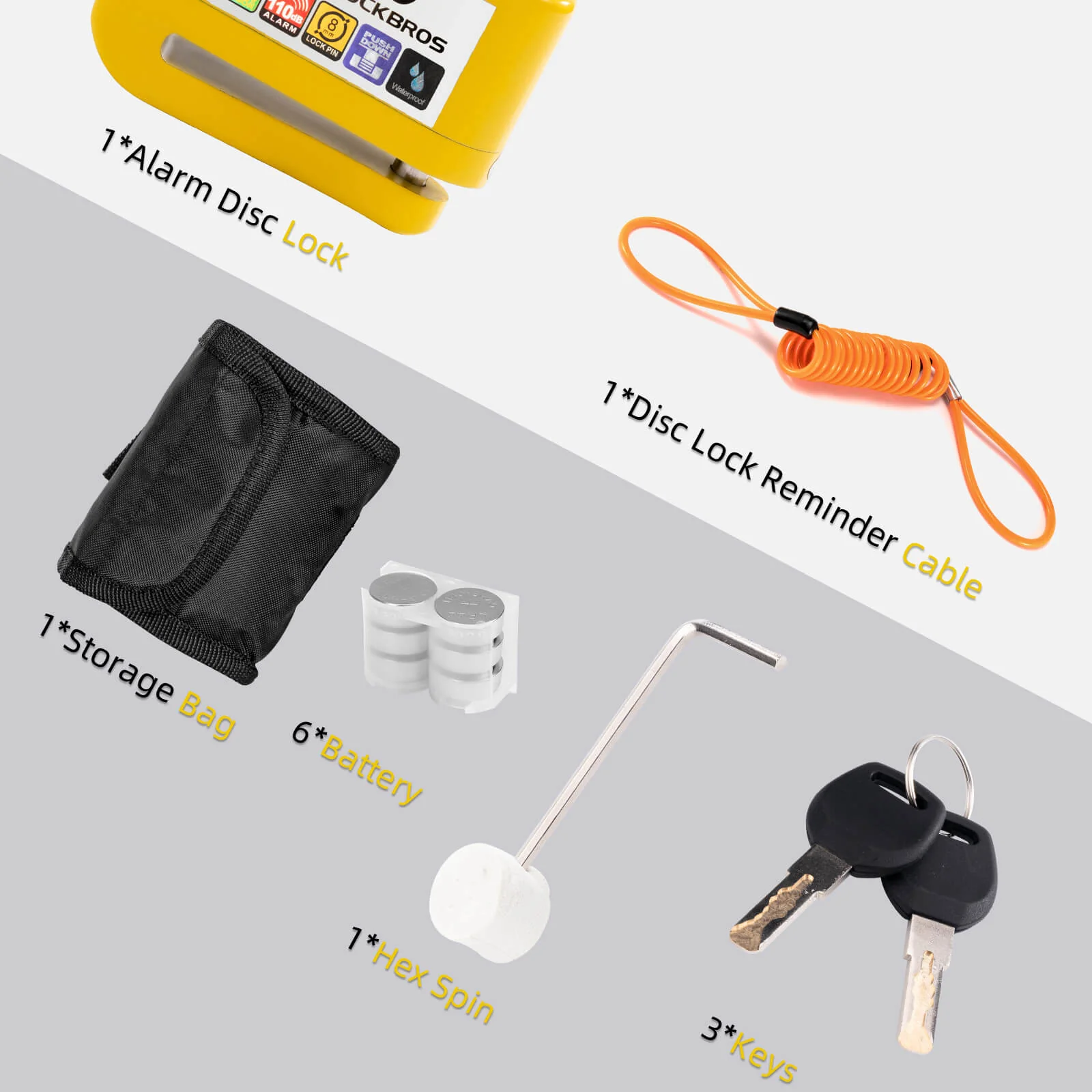 110dB Alarm Disc Brake Lock Anti-Theft Motorcycle Lock with Reminder Cable - Image 14