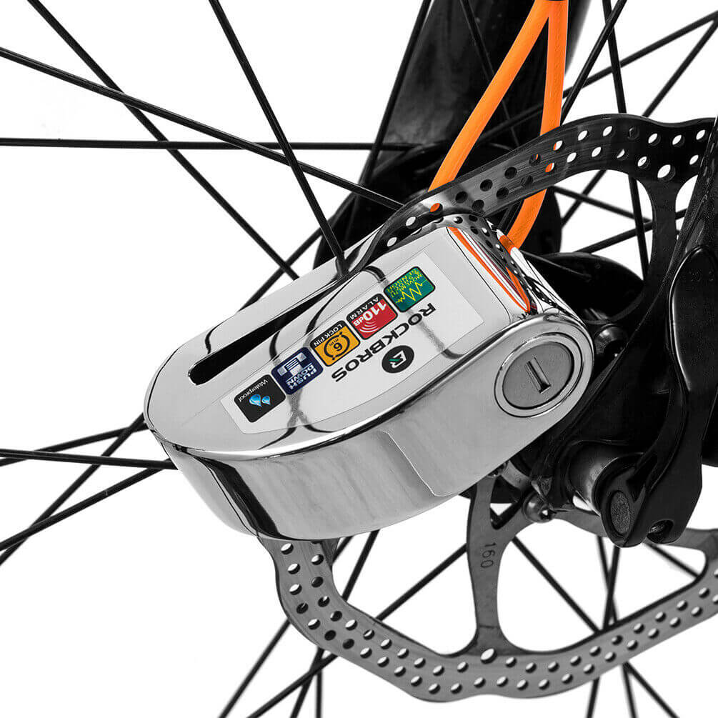 110dB Alarm Disc Brake Lock Anti-Theft Motorcycle Lock with Reminder Cable - Image 2