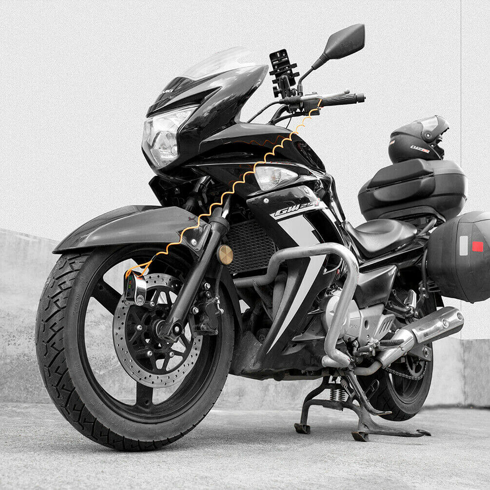 110dB Alarm Disc Brake Lock Anti-Theft Motorcycle Lock with Reminder Cable - Image 9