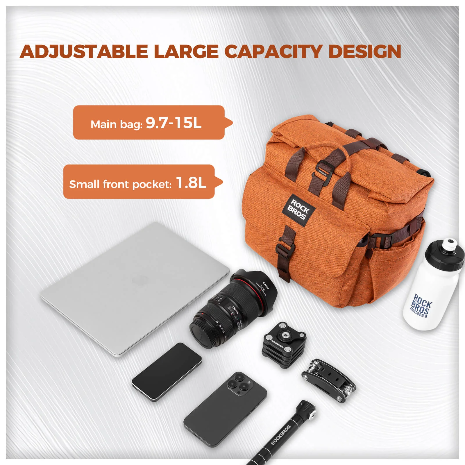 2-in-1 Folding Bike Handlebar Bag & Backpack – H46 - Image 2
