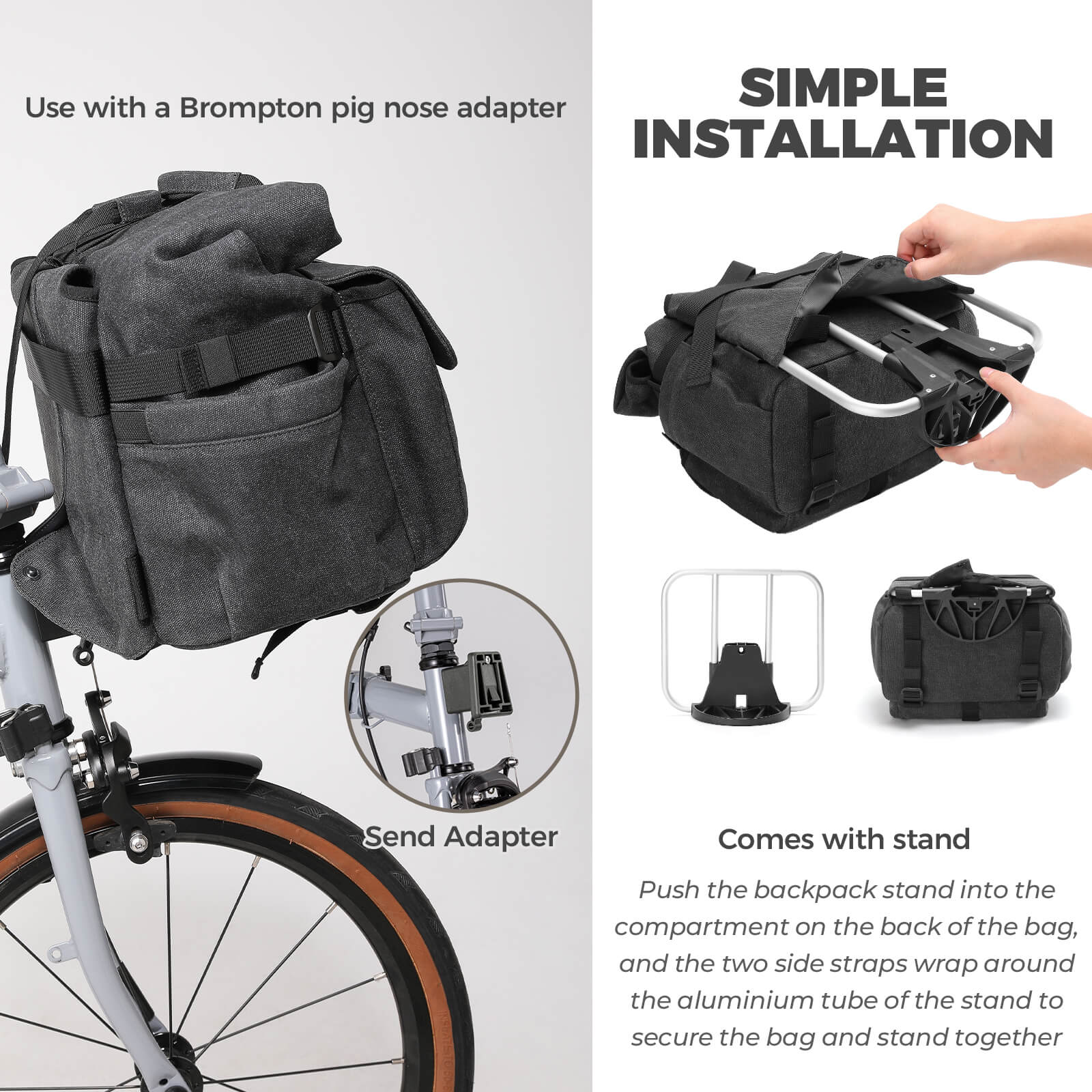 2-in-1 Folding Bike Handlebar Bag & Backpack – H46 - Image 4