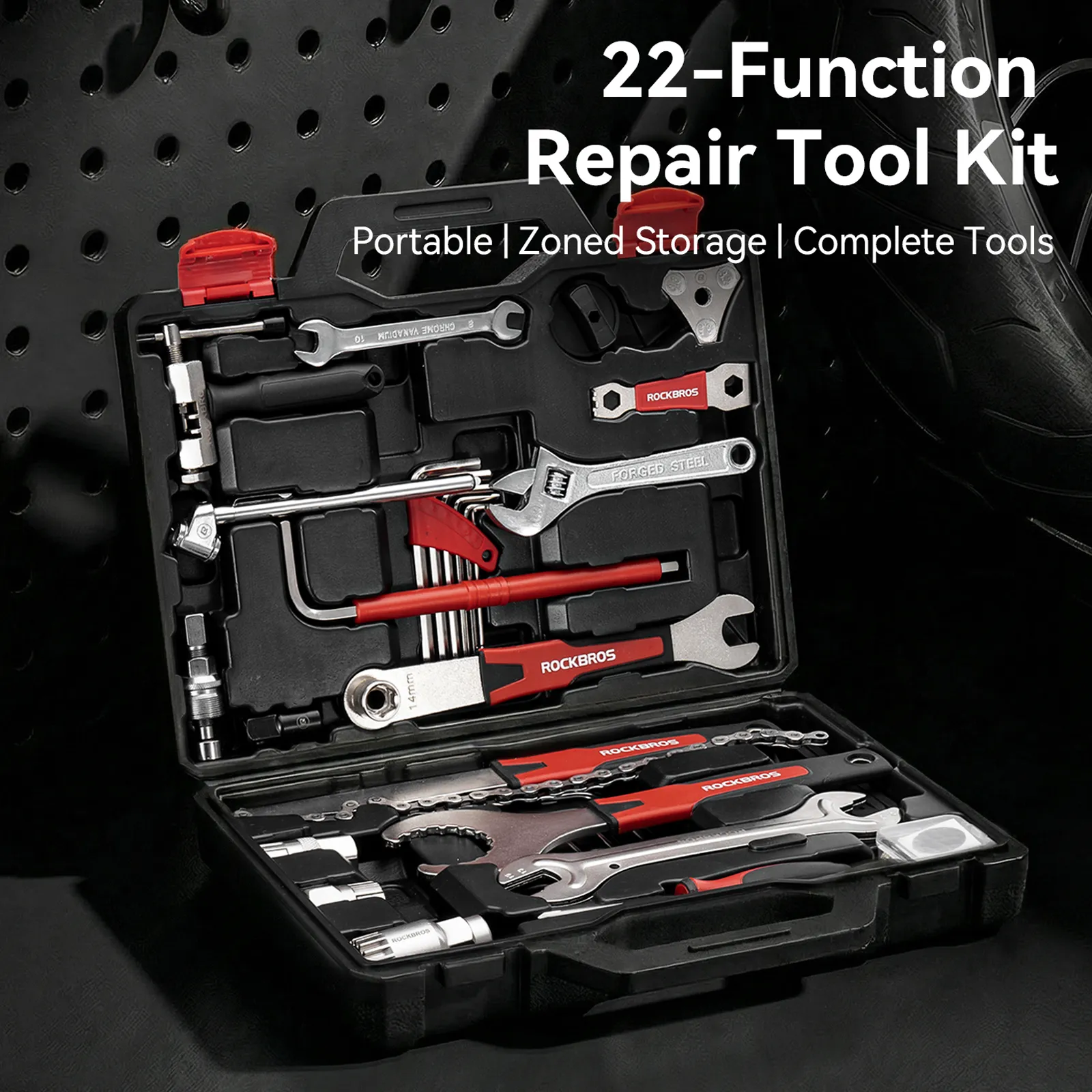 22-in-1 Compact Bike Multi Tool Repair Kit for MTB & Road Bikes - Image 3