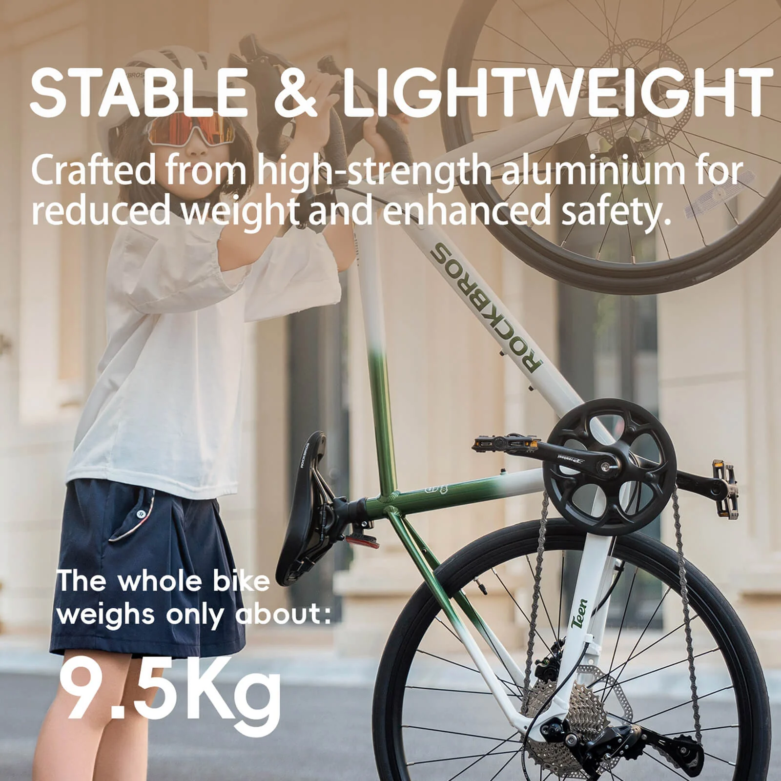 22 Inch Teen Road Bike with Disc Brakes and Gears - Image 12