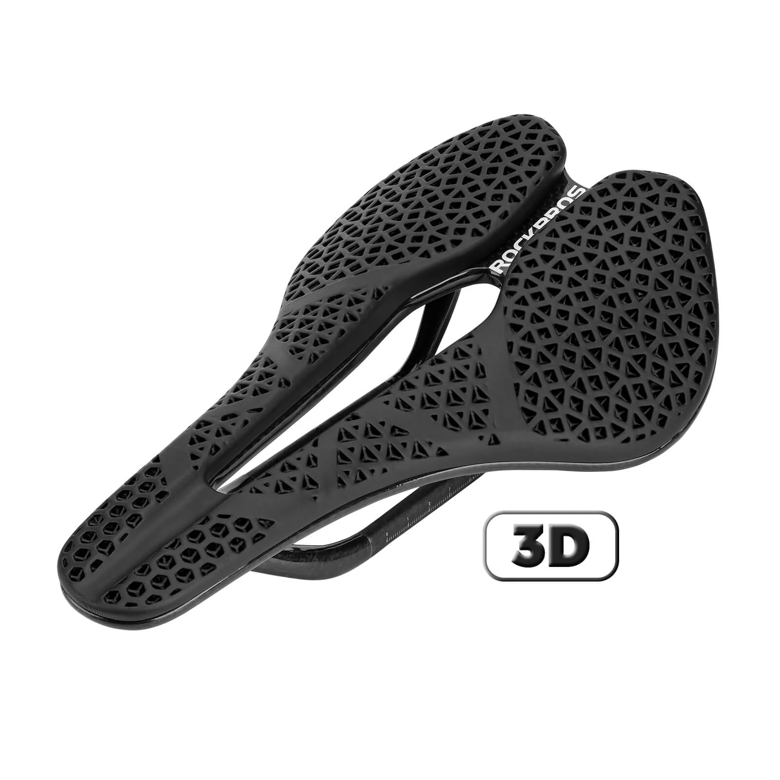 3D Printed Carbon Fiber Road Bike Saddle with Lightweight Hollow Design and Breathable Comfort