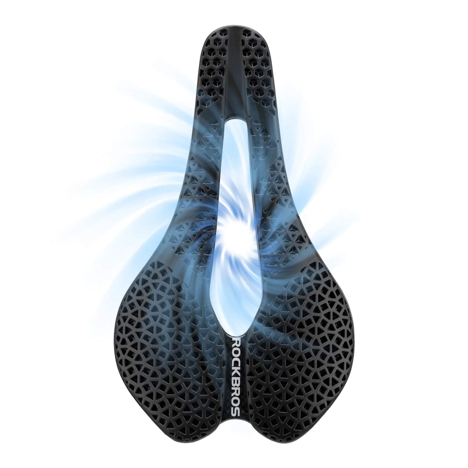 3D Printed Carbon Fiber Road Bike Saddle with Lightweight Hollow Design and Breathable Comfort - Image 2