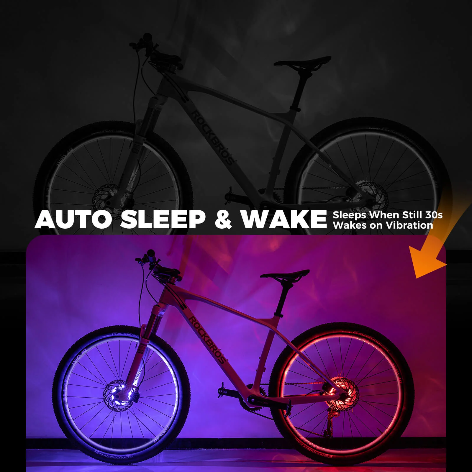 7-Colour LED Bicycle Hub Lights Rechargeable Night Safety - Image 14