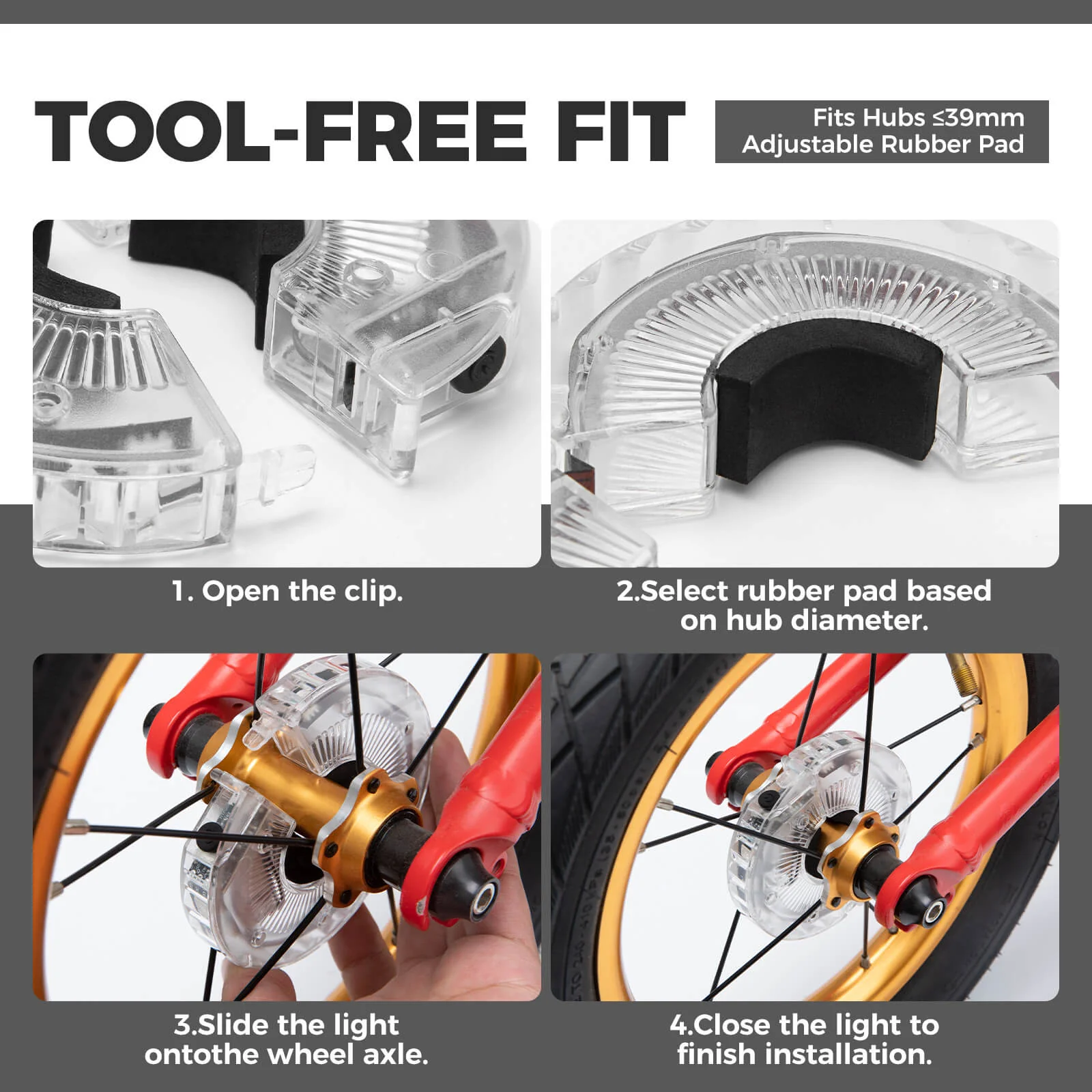 7-Colour LED Bicycle Hub Lights Rechargeable Night Safety - Image 27