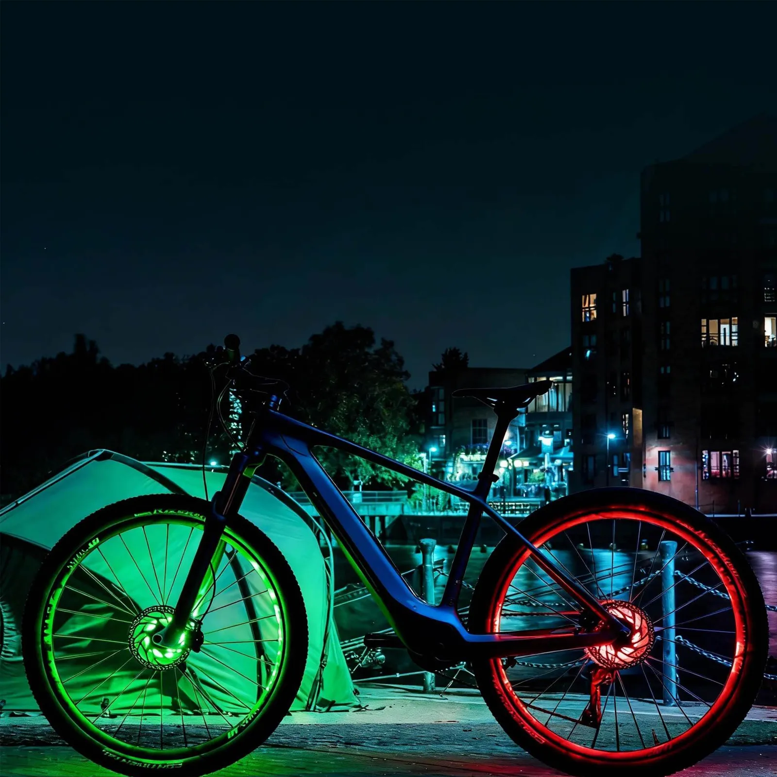 7-Colour LED Bicycle Hub Lights Rechargeable Night Safety - Image 28