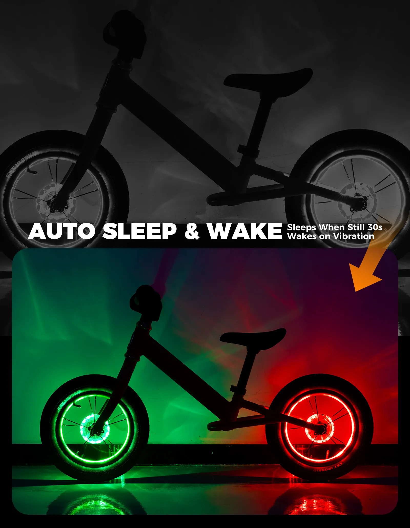 7-Colour LED Bicycle Hub Lights Rechargeable Night Safety - Image 4