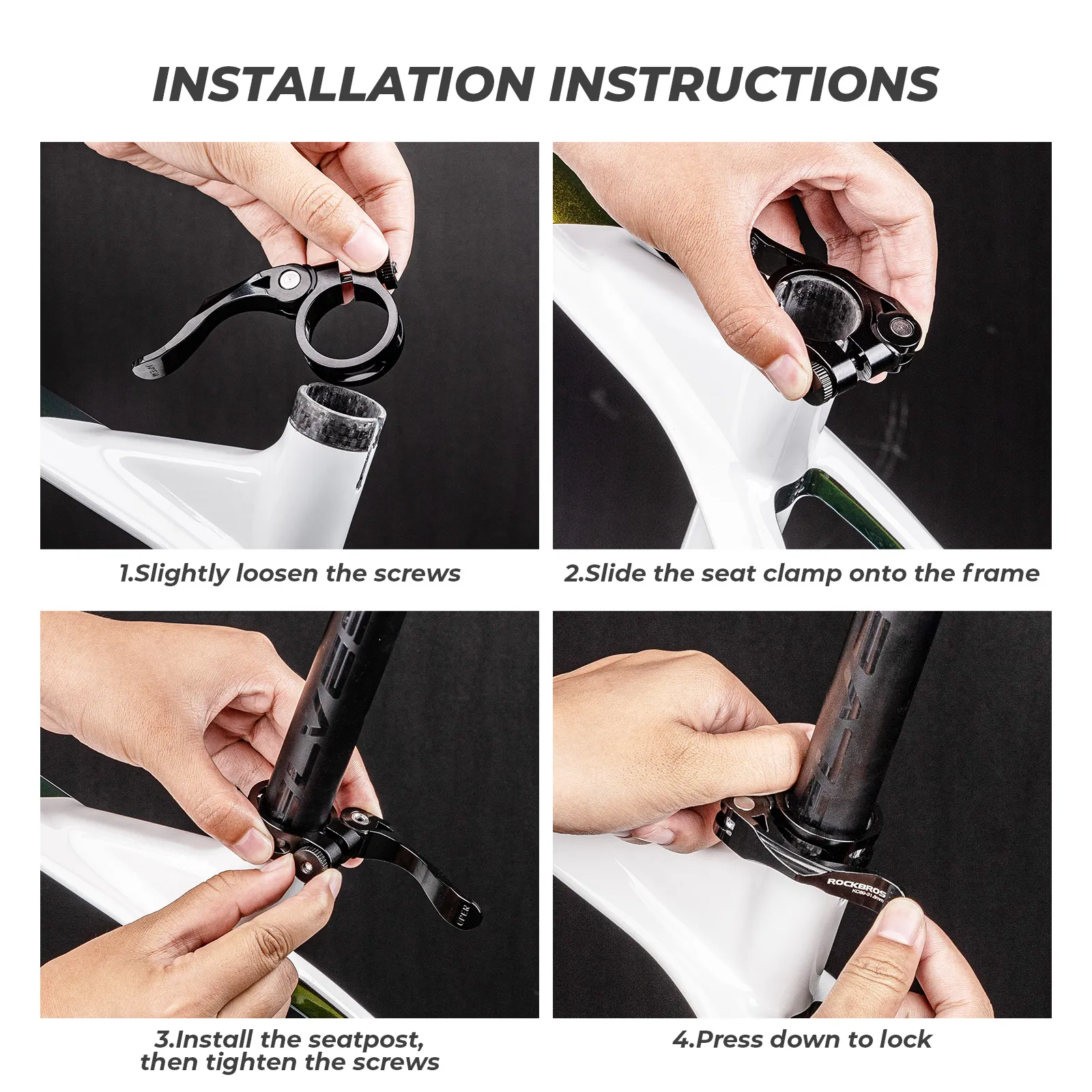 Alloy Bike Seatpost Clamp Universal Quick Release - Image 7