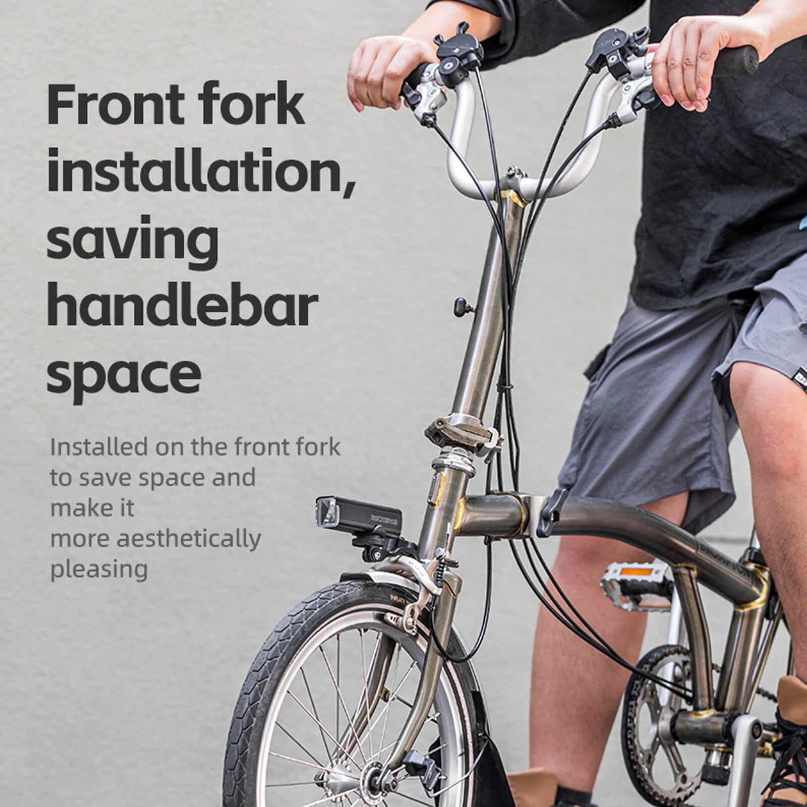 Aluminium Alloy Front Fork Light Mount for Brompton and Folding Bikes - Image 5