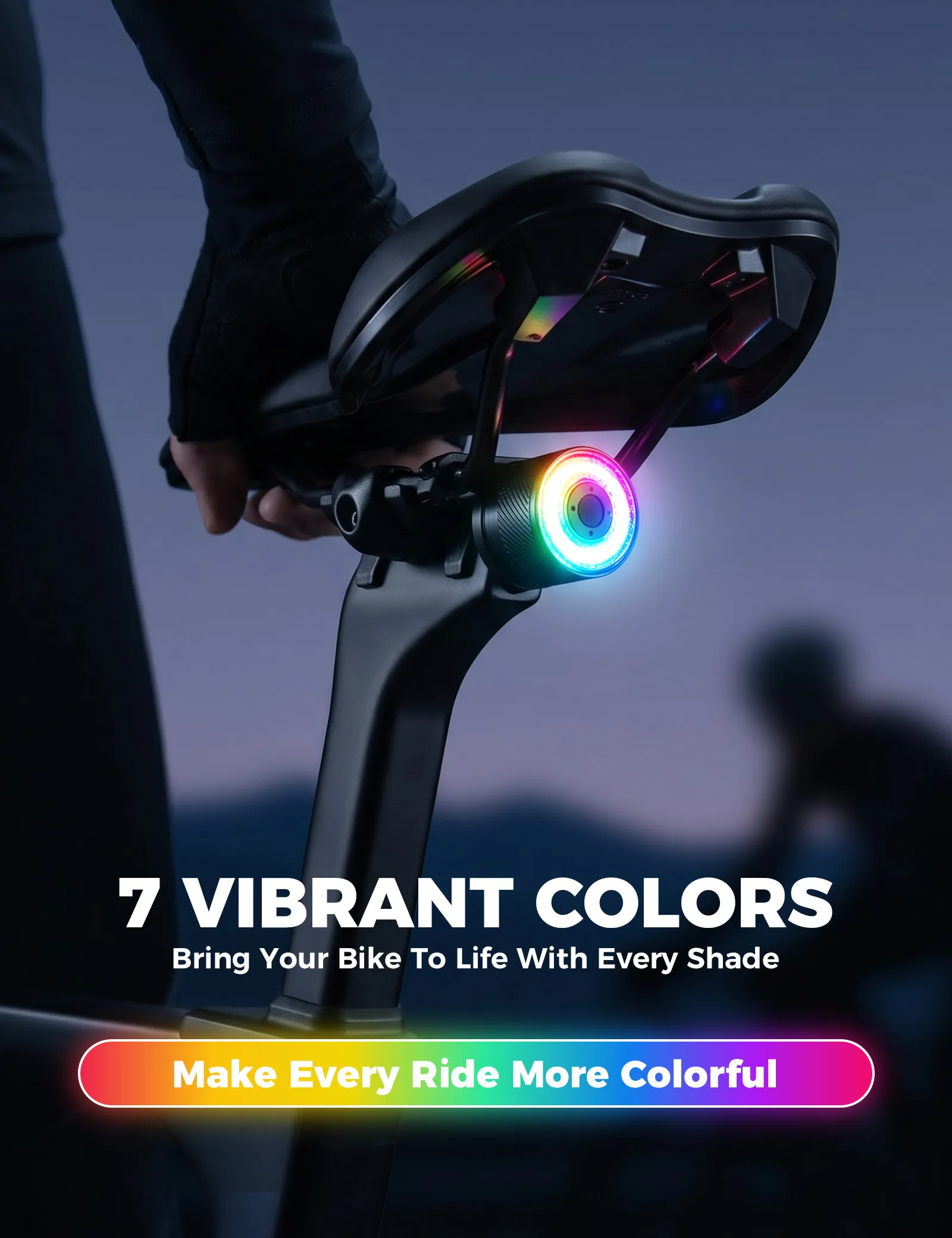 Aluminium Bike Tail Light Smart Vibration Sensor Q1 Ultra - Image 4