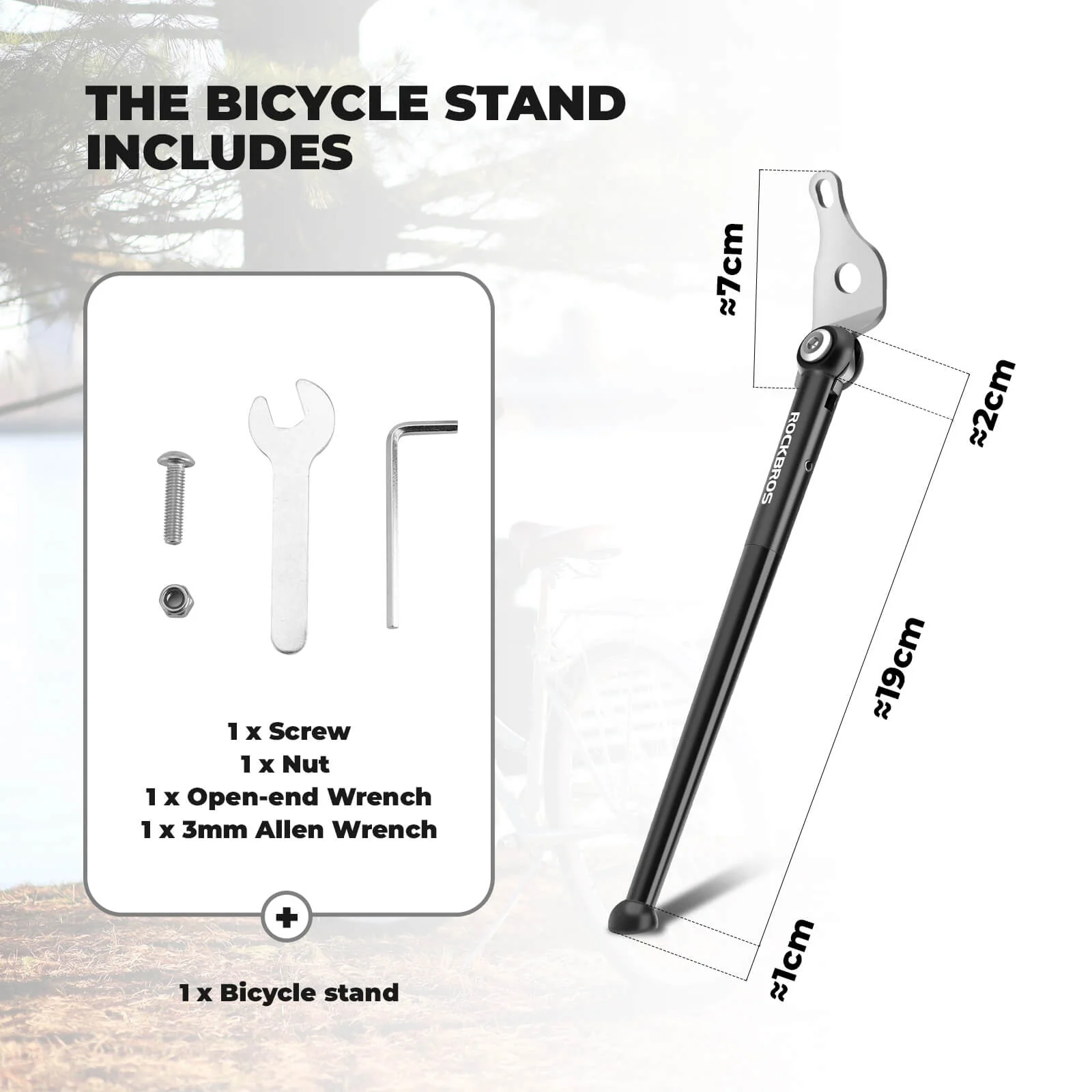 Aluminum Alloy Bike Kickstand for 16-inch Folding Bikes Adjustable Side Stand - Image 5