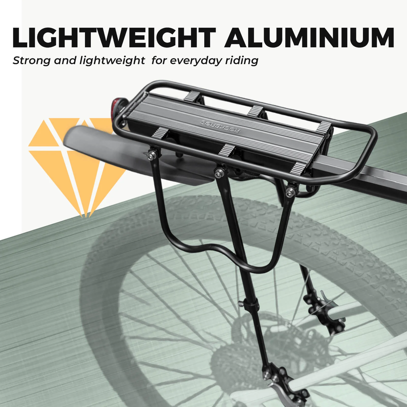 Aluminum Alloy Rear Bike Rack with Fender Quick Release - Image 2