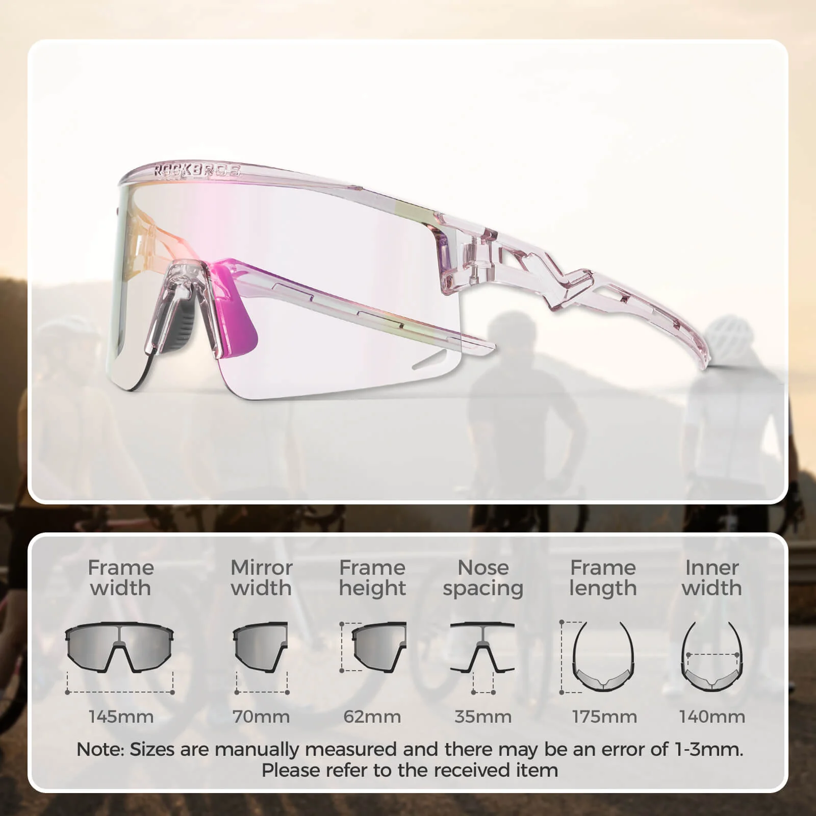 Anti-Fog Photochromic Cycling Sunglasses UV400 All-Day Riding SP337 - Image 18