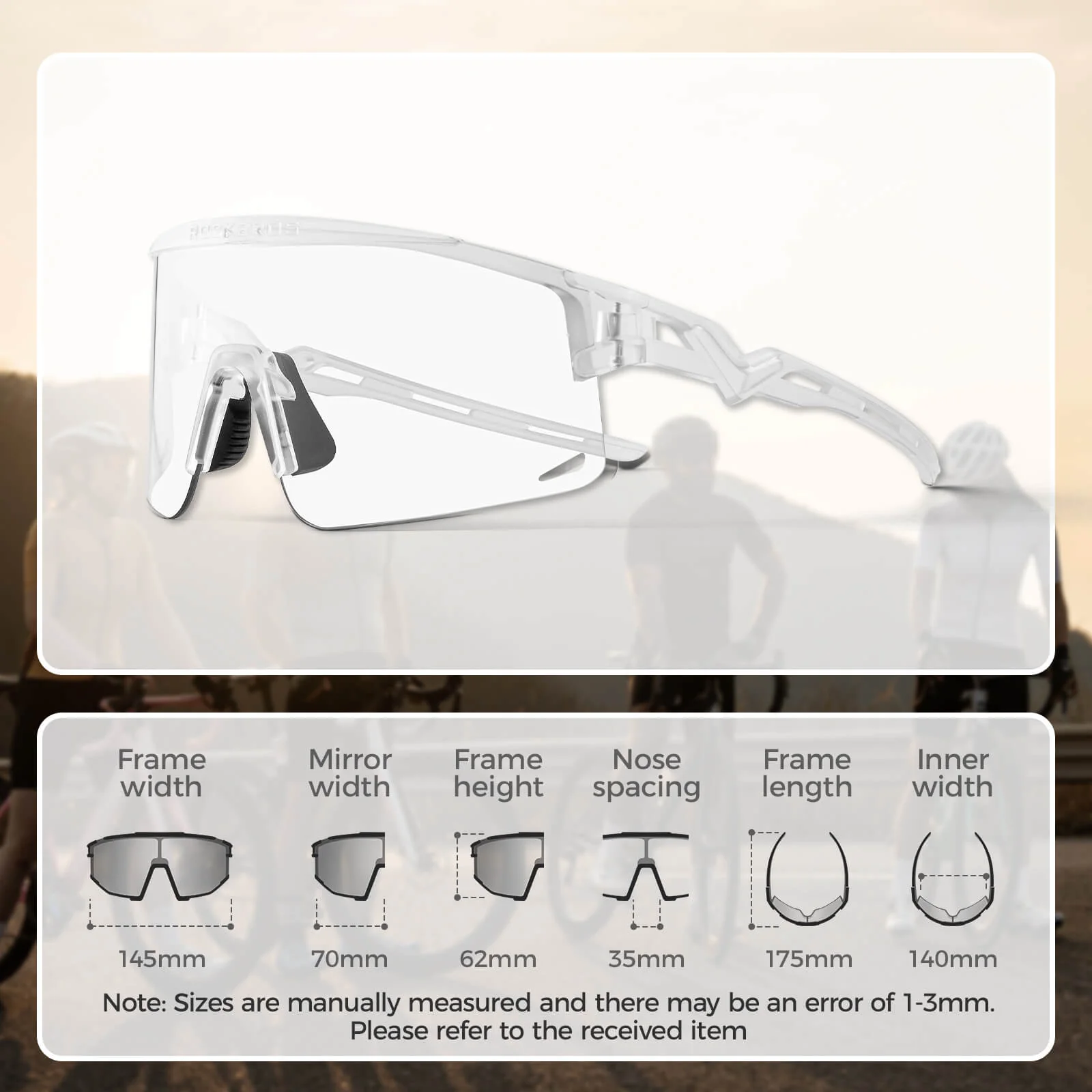 Anti-Fog Photochromic Cycling Sunglasses UV400 All-Day Riding SP337 - Image 6