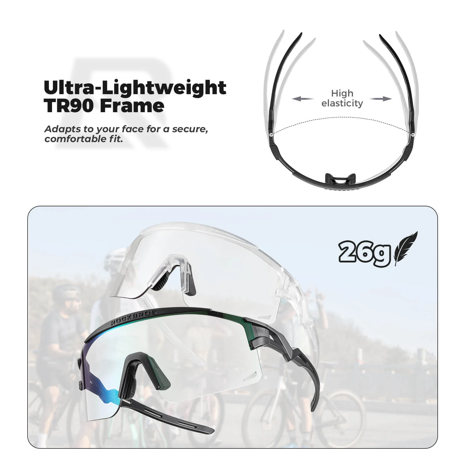 Anti-Fog Photochromic Cycling Sunglasses UV400 All-Day Riding SP337 - Image 8