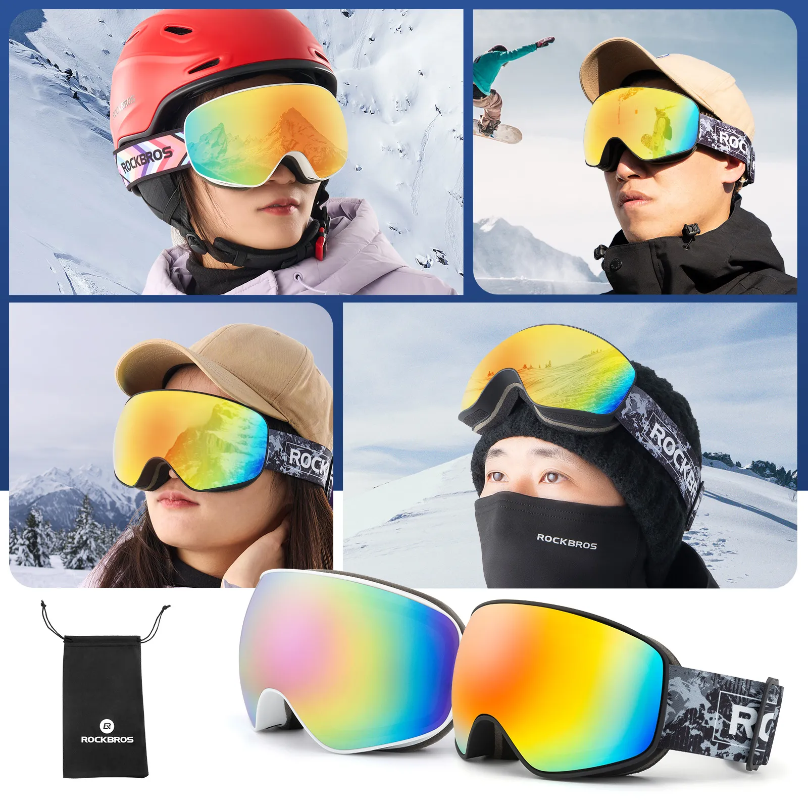 Anti-Fog Ski Goggles with Double Lens Family Edition - Image 12