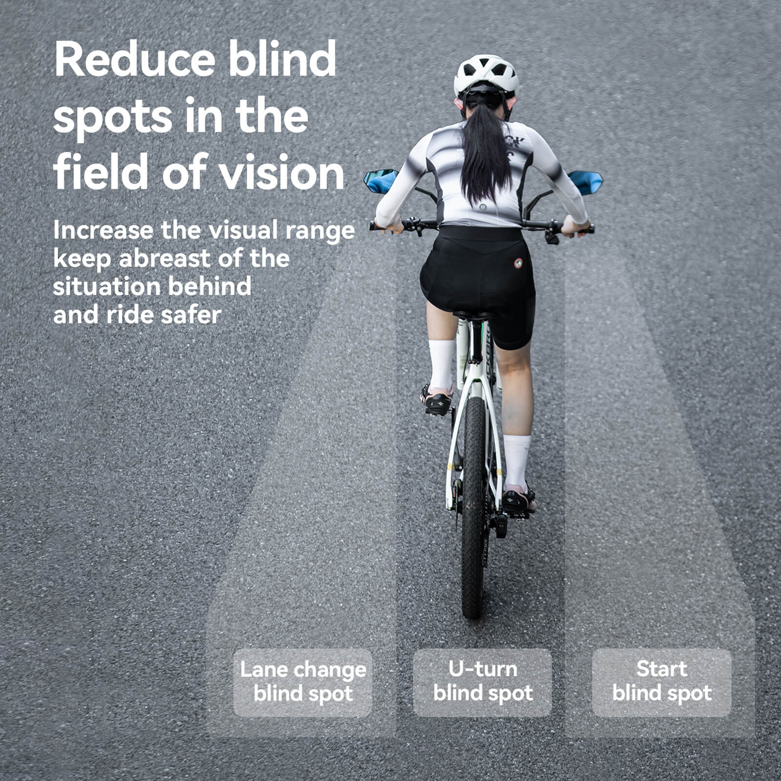Anti-Glare Bike Mirror with Panoramic Safety Visibility Durable Nylon - Image 5
