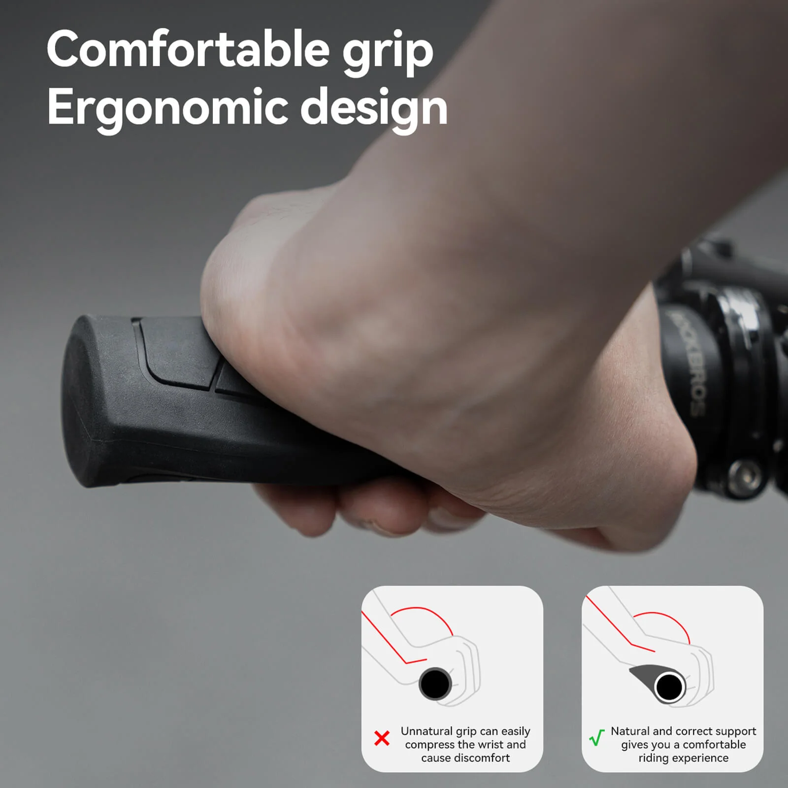 Anti-Shock Bike Grips with Palm Support - Image 4