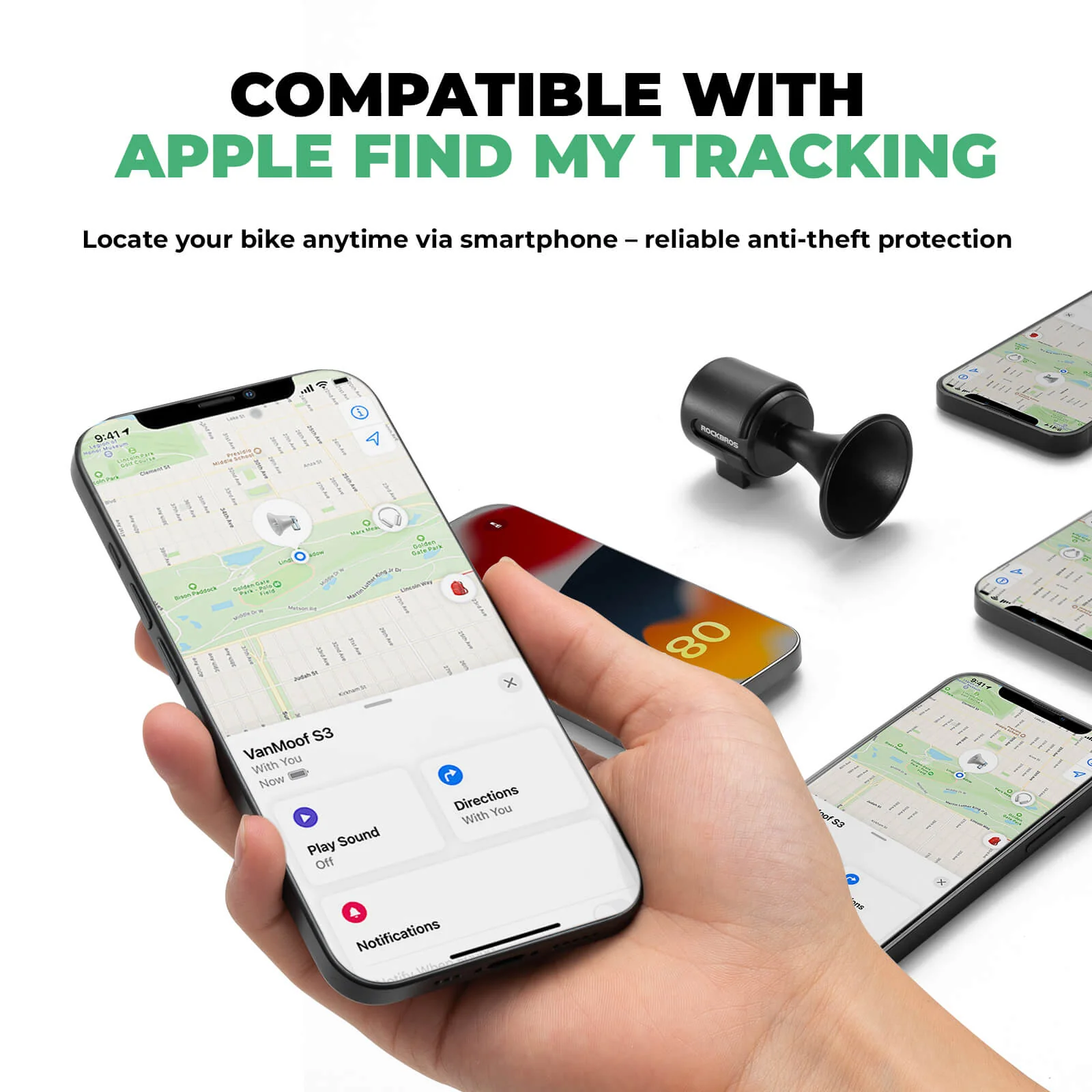 Anti-Theft Bike Bell 120db with Find My Function - Image 3