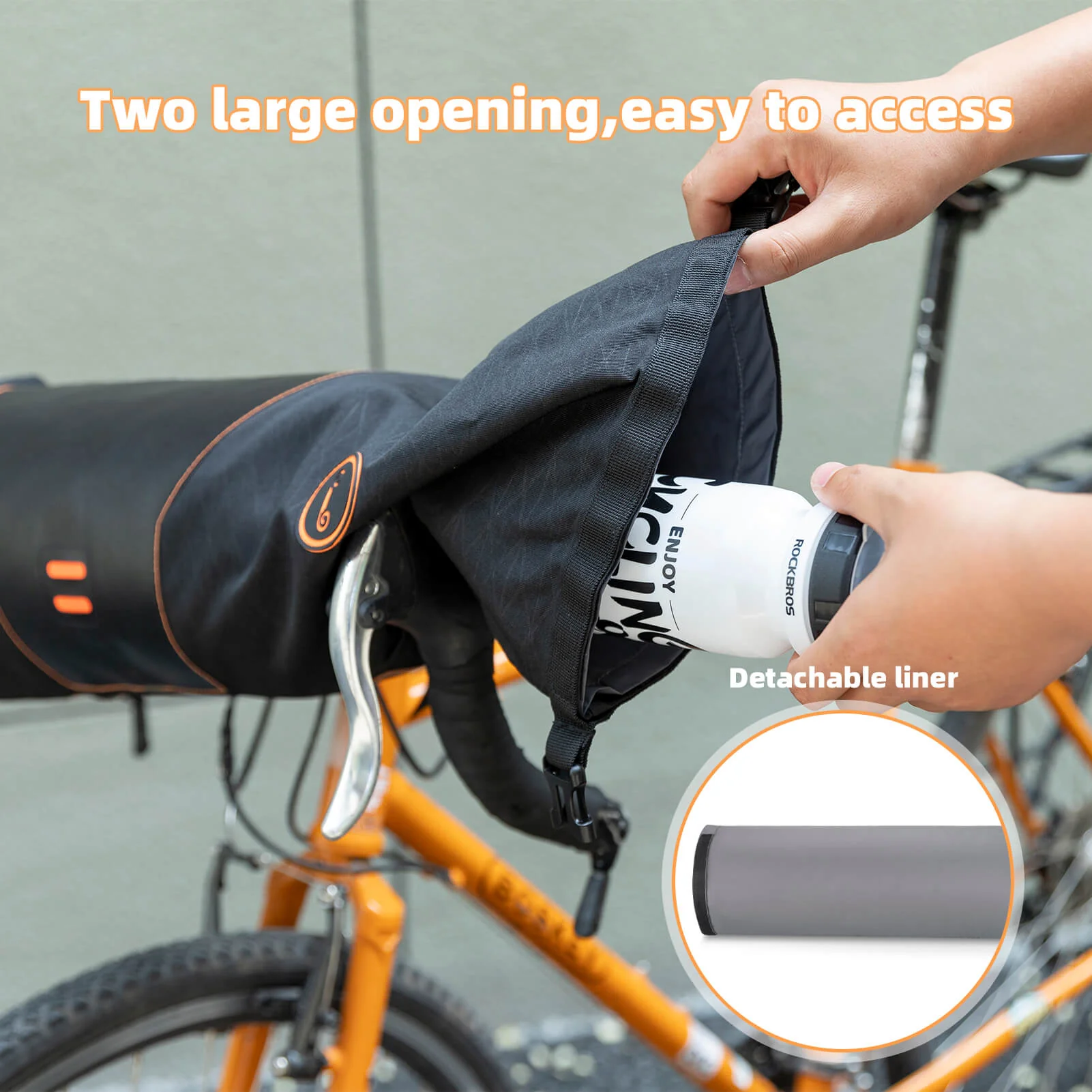 AquaGuard Dual-Access Waterproof Bike Handlebar Bag 2L - Image 5