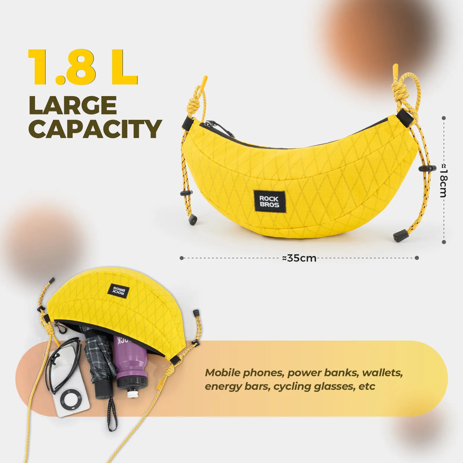Banana 2-in-1 Bike Handlebar Bag Everyday Sling 1.8L - Image 3