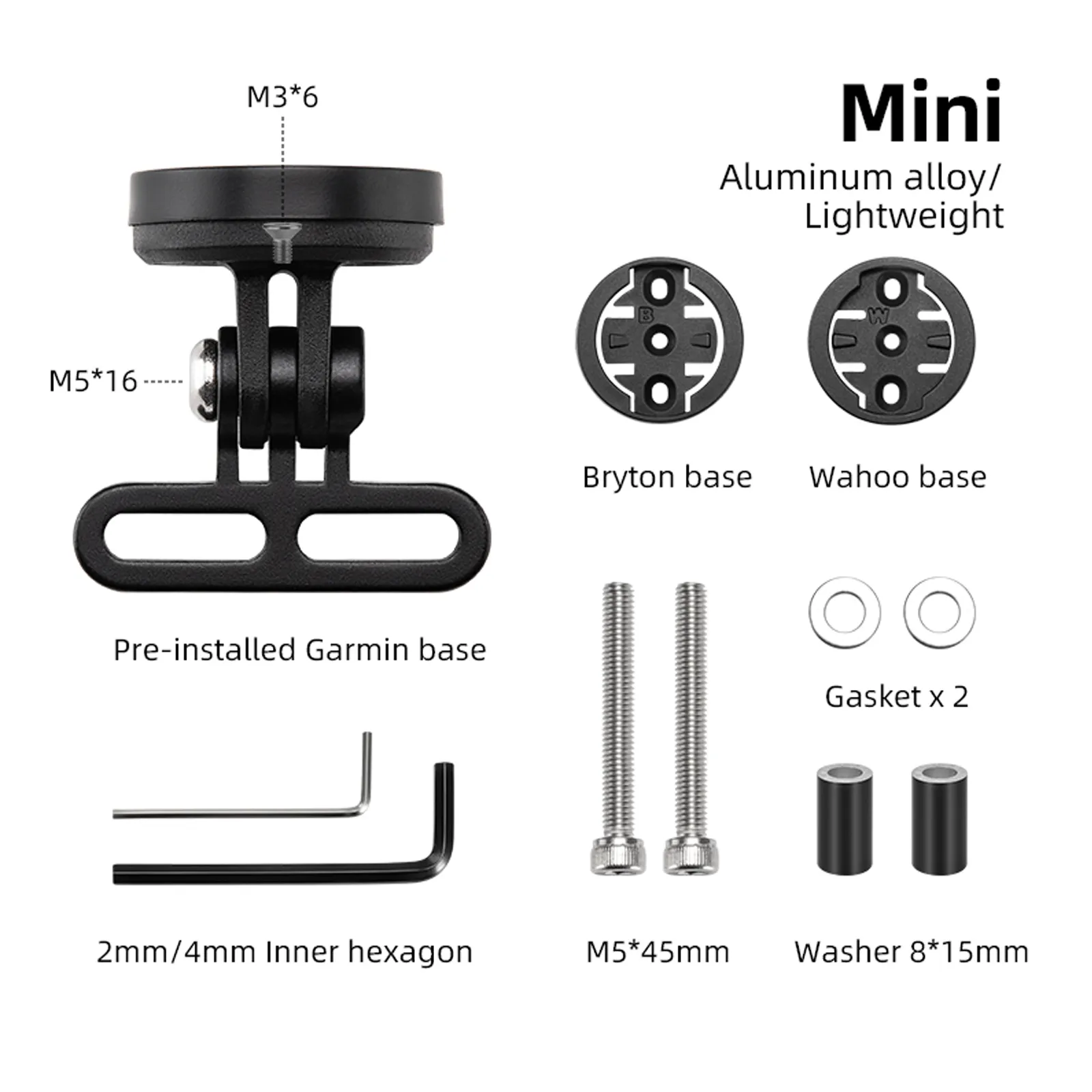 Bike Extension Mount Out-Front Aluminum Integrated Computer and Light Holder - Image 11