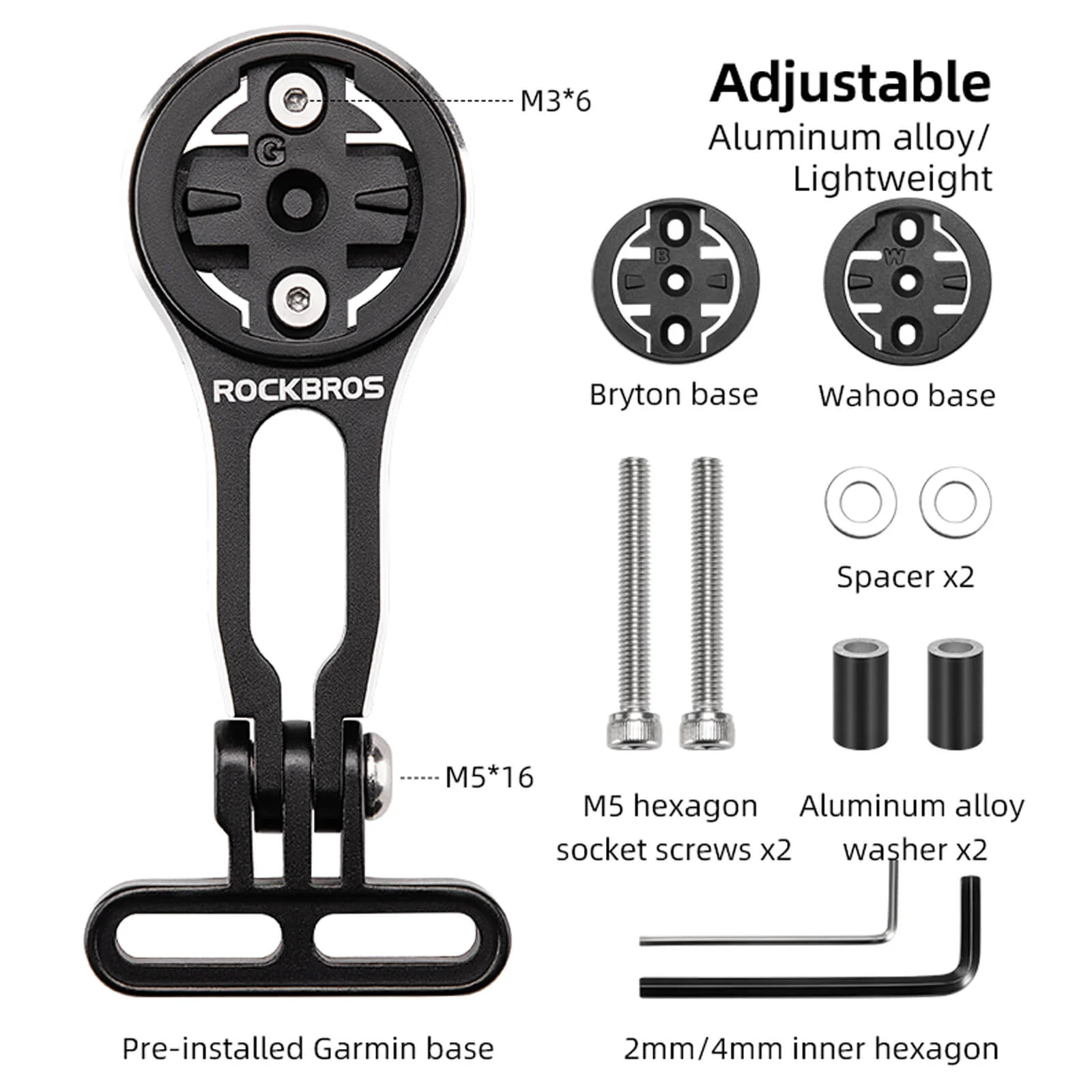 Bike Extension Mount Out-Front Aluminum Integrated Computer and Light Holder - Image 7