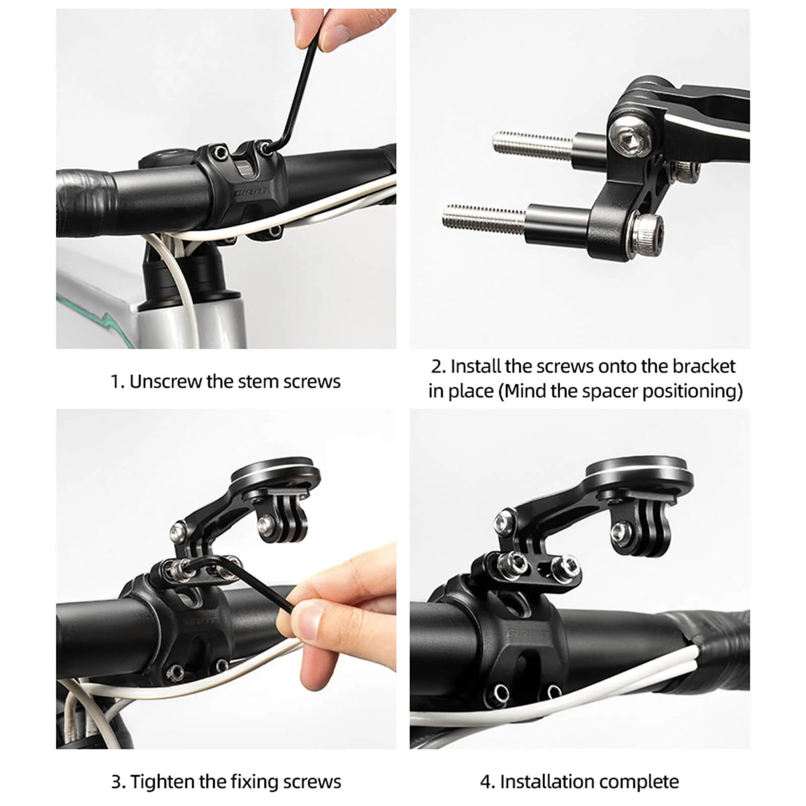 Bike Extension Mount Out-Front Aluminum Integrated Computer and Light Holder - Image 8