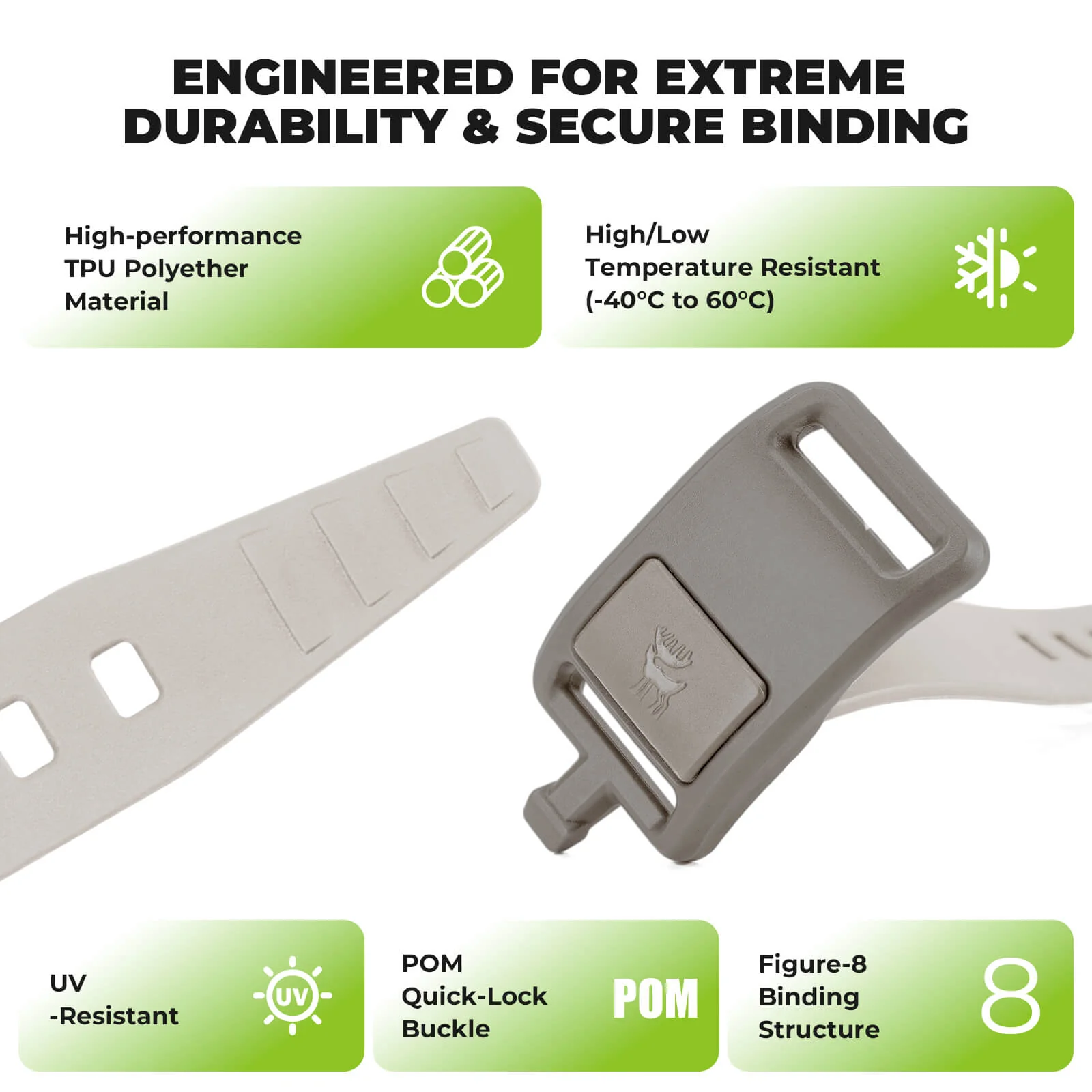 Bikepacking Utility Heavy-Duty Gear Straps 2-Pack - Image 3