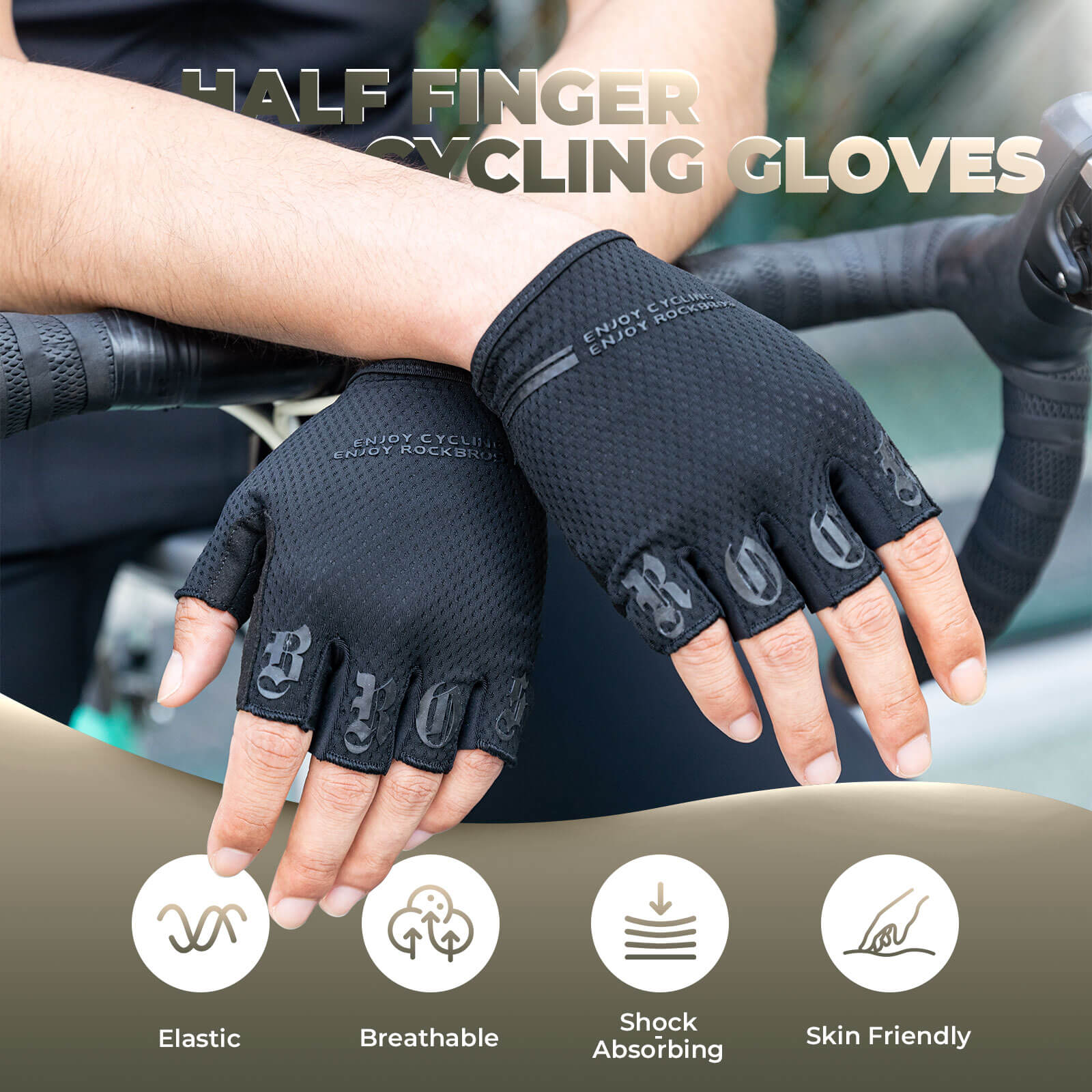 Breathable Half Finger Cycling Gloves S360 - Image 10