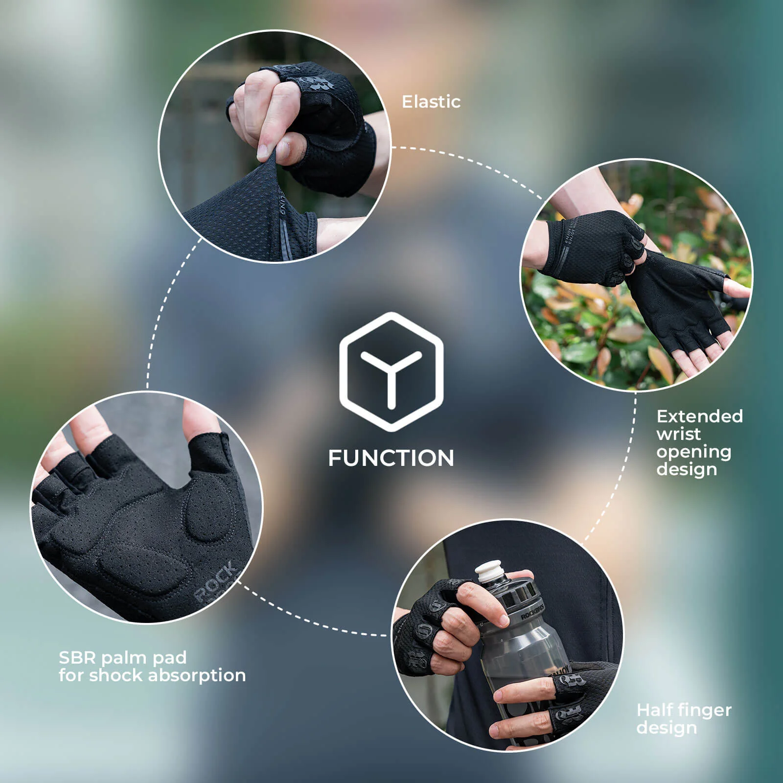 Breathable Half Finger Cycling Gloves S360 - Image 13