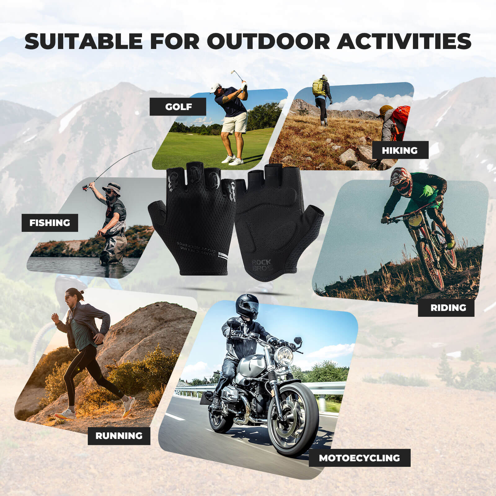 Breathable Half Finger Cycling Gloves S360 - Image 14