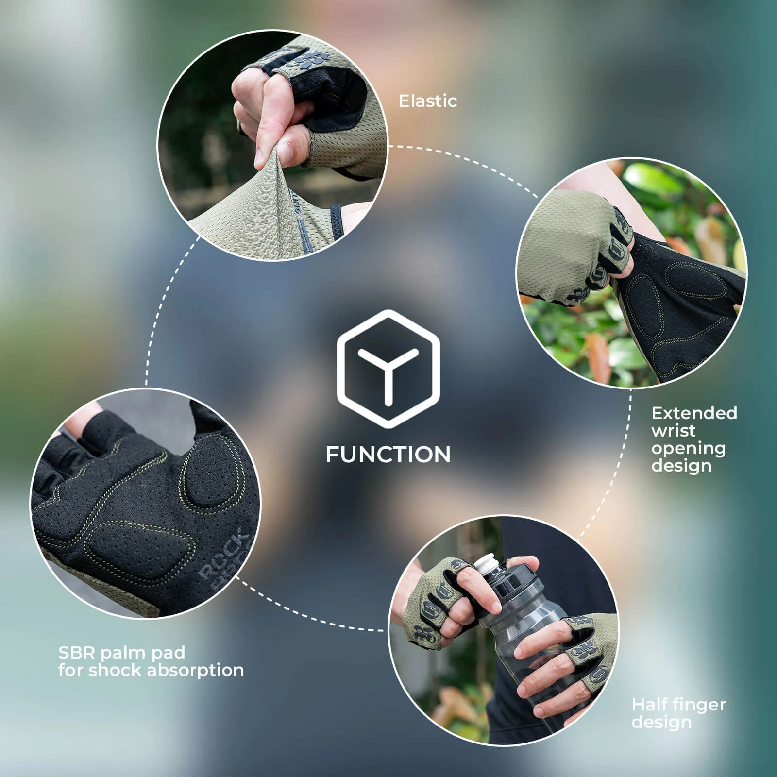 Breathable Half Finger Cycling Gloves S360 - Image 6