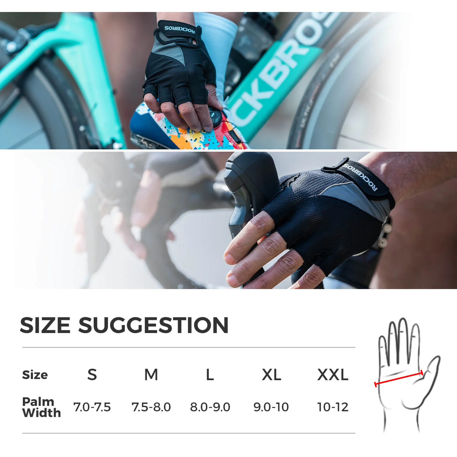 Breathable Half Finger Cycling Gloves with SBR Shock Padding Unisex - Image 6