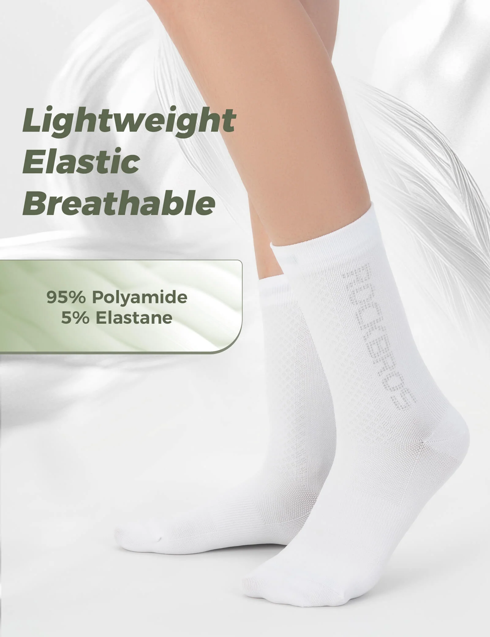 Breathable Reflective Mid-Calf Cycling Socks - Image 11