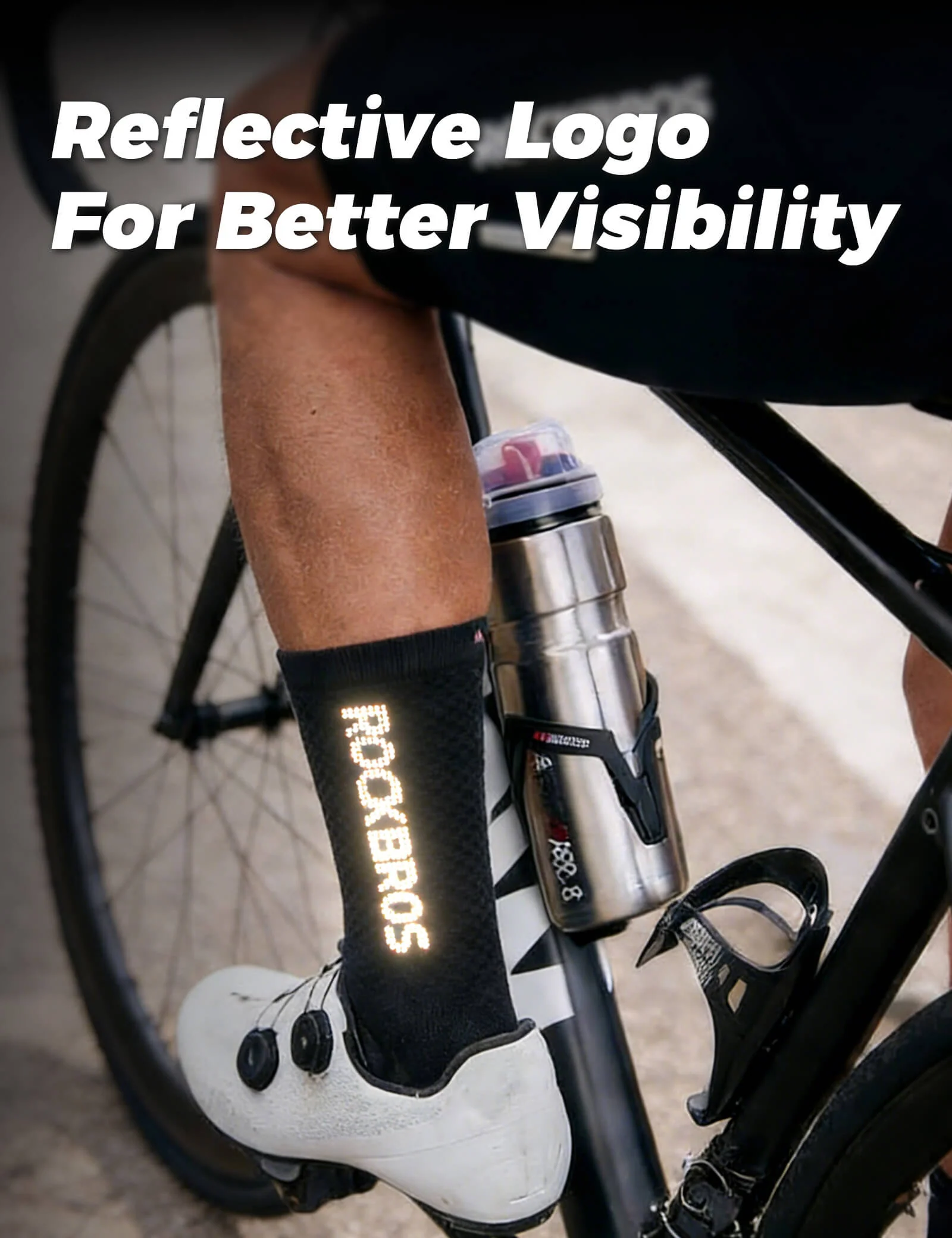 Breathable Reflective Mid-Calf Cycling Socks - Image 13