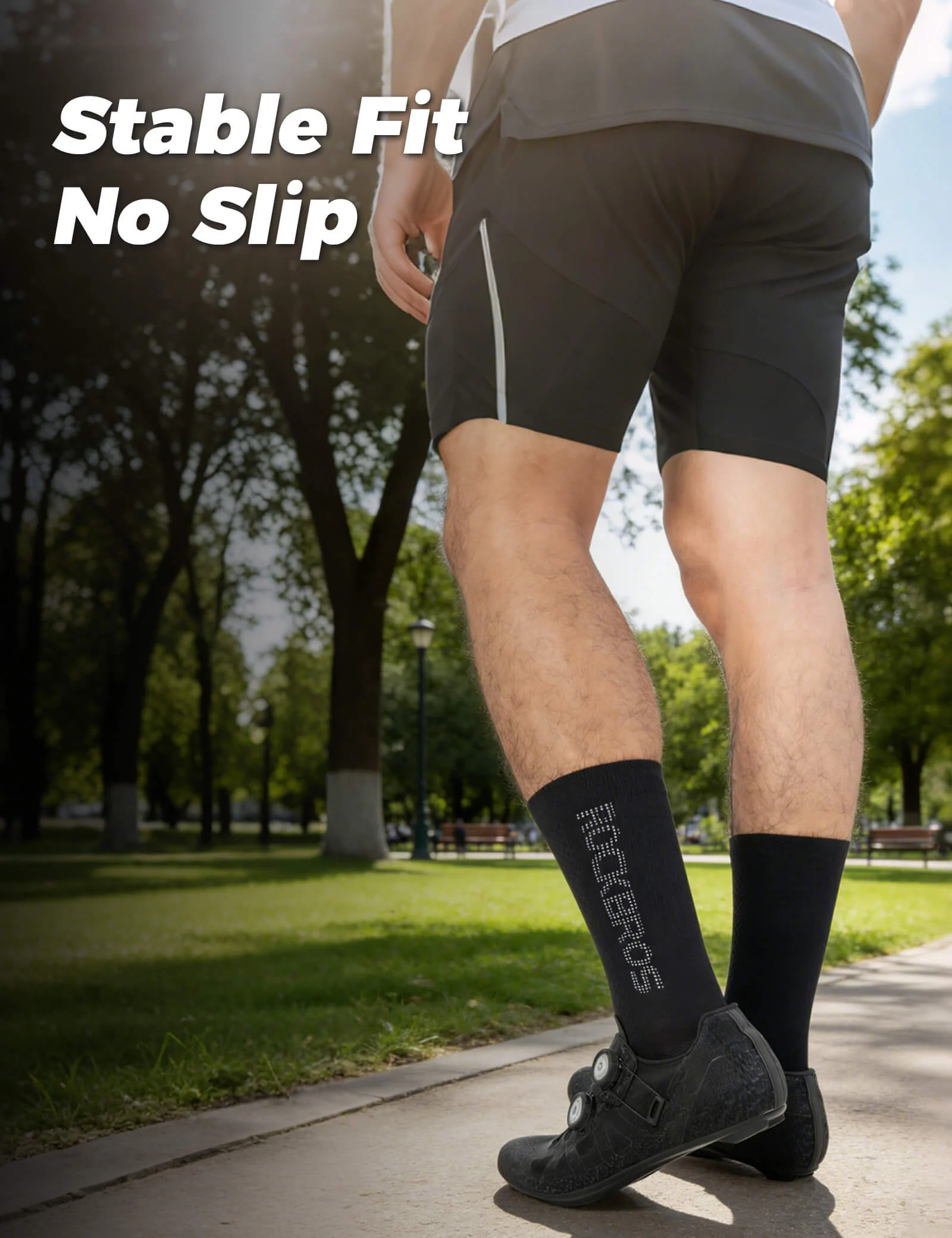 Breathable Reflective Mid-Calf Cycling Socks - Image 2