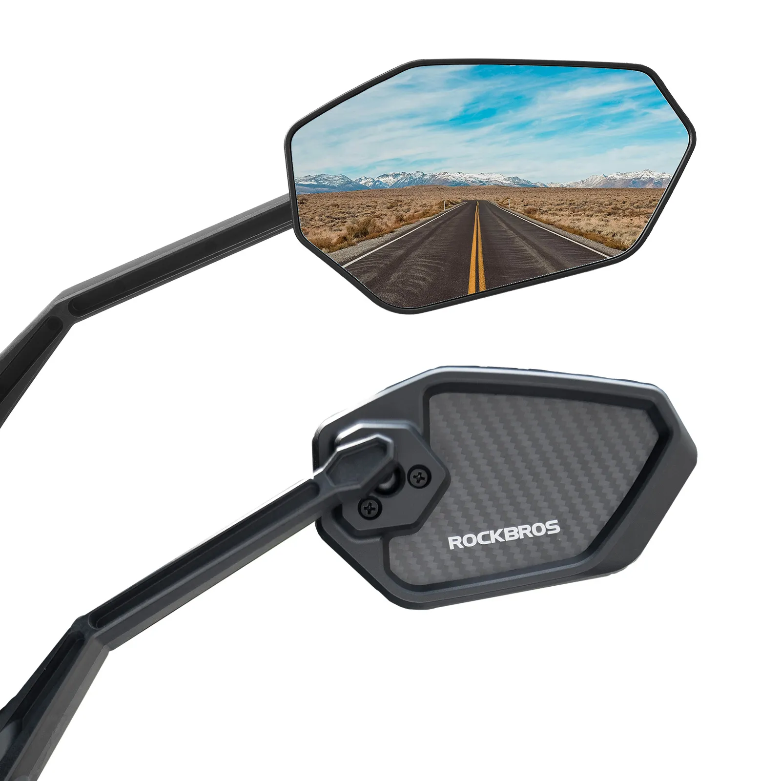 Carbon Fibre Bike Rear View Mirror Anti-Glare Rotating Mount - Image 15