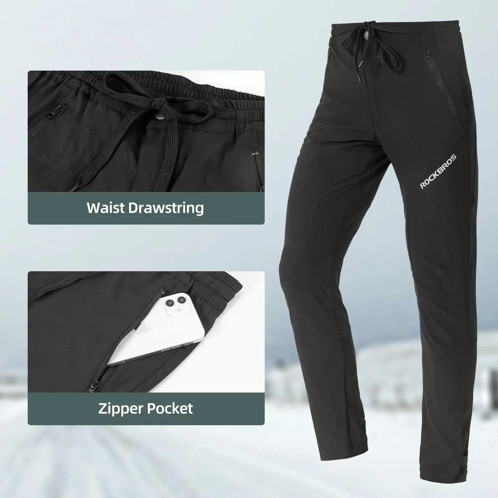 Casual Cycling Pants Breathable Comfort with Velcro Ankle Cuffs - Image 4