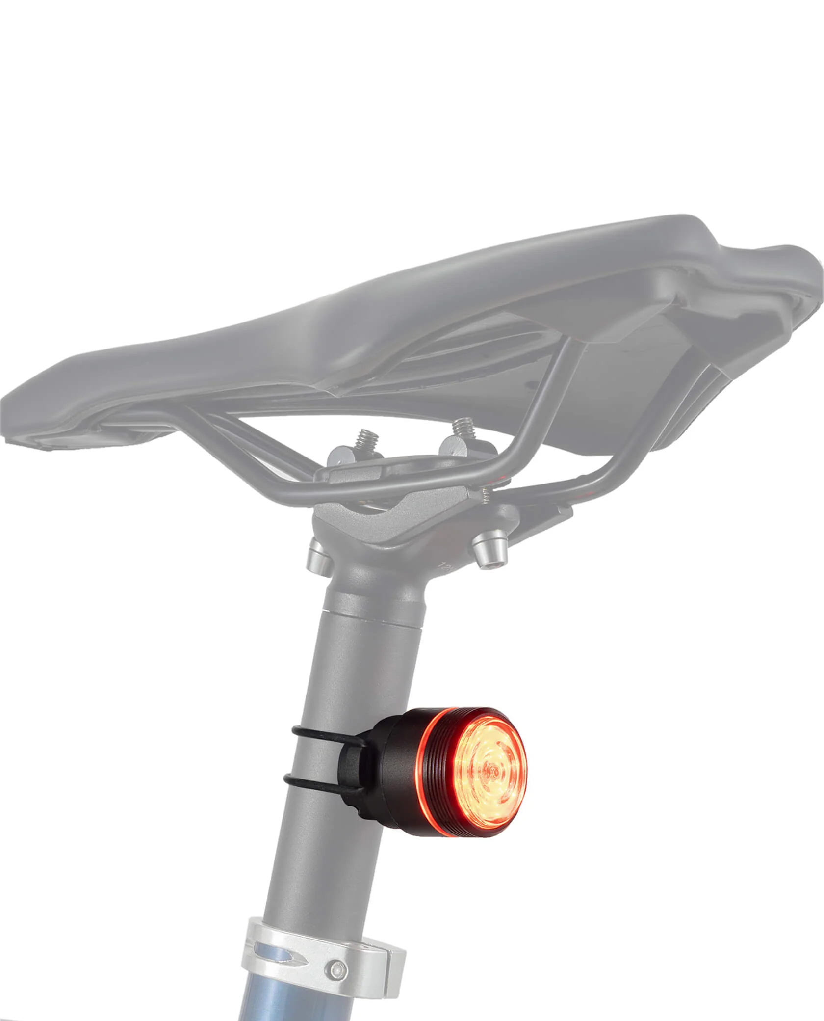 Circular Bike Rear Light Brake Sensor USB-C Rechargeable Mount Included