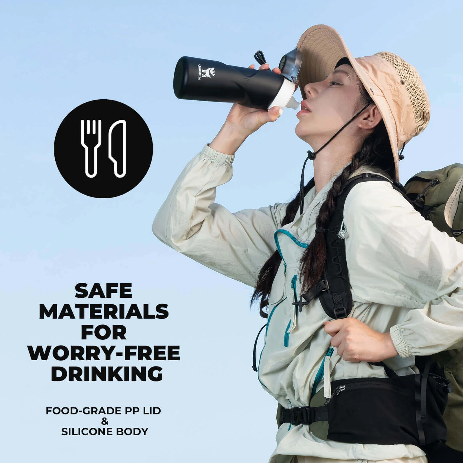 Collapsible Silicone Water Bottle 700ml - Image 4