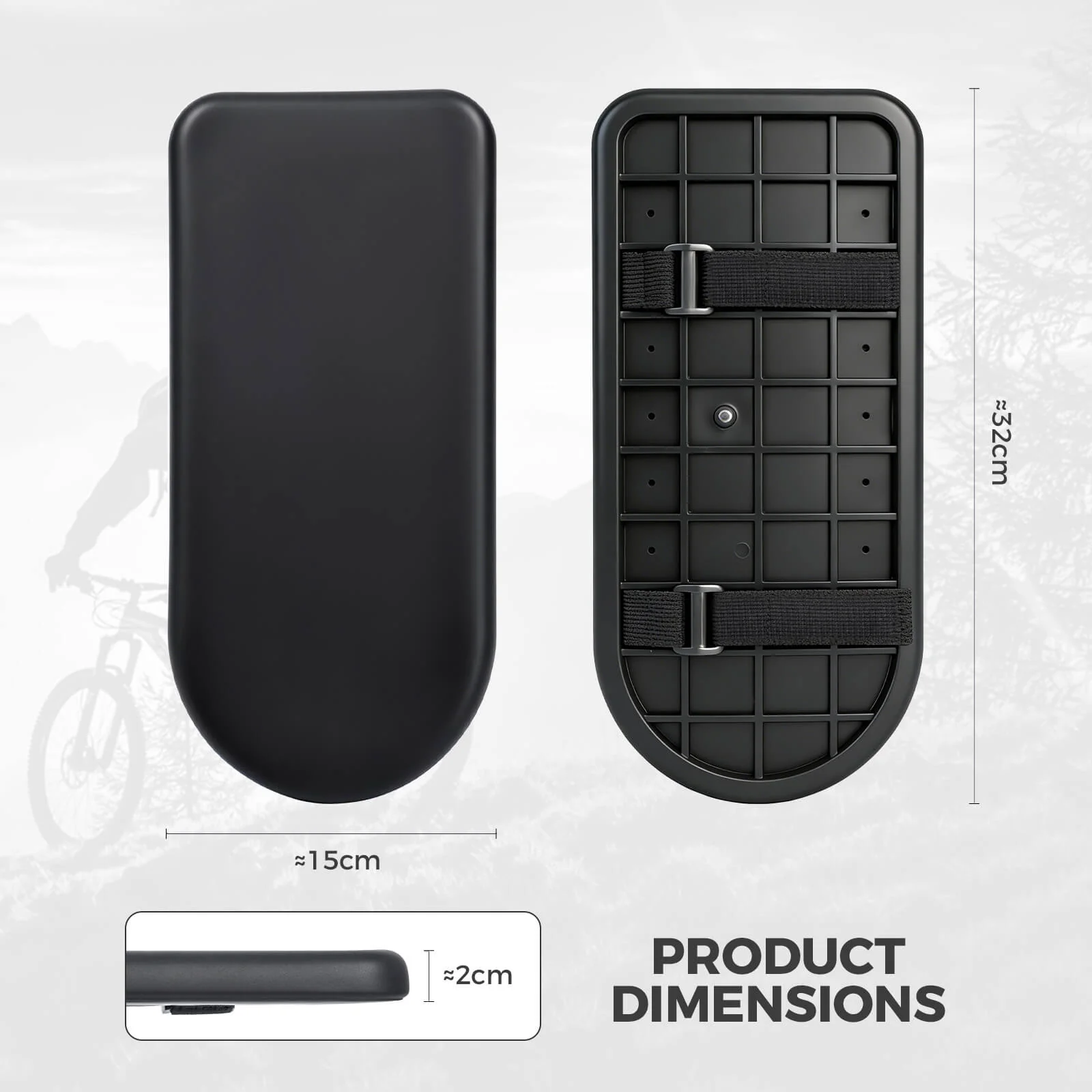 Comfortable PU Leather Bike Rear Seat Cushion for Racks - Image 2