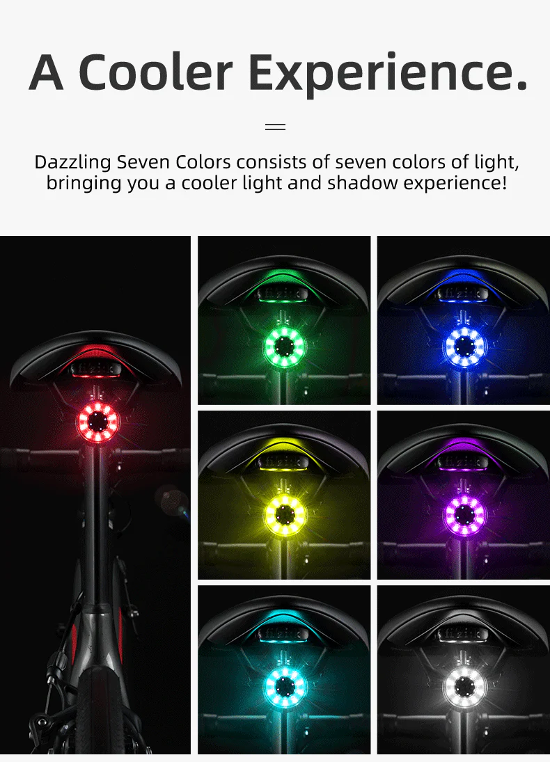 ROCKBROS Multiple Color Bike Tail Light Q1 - Image 6