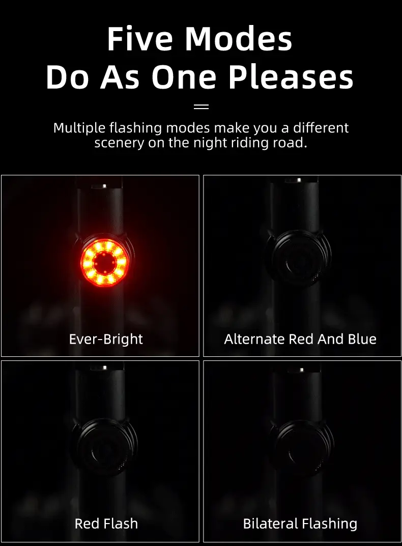 ROCKBROS Multiple Color Bike Tail Light Q1 - Image 7