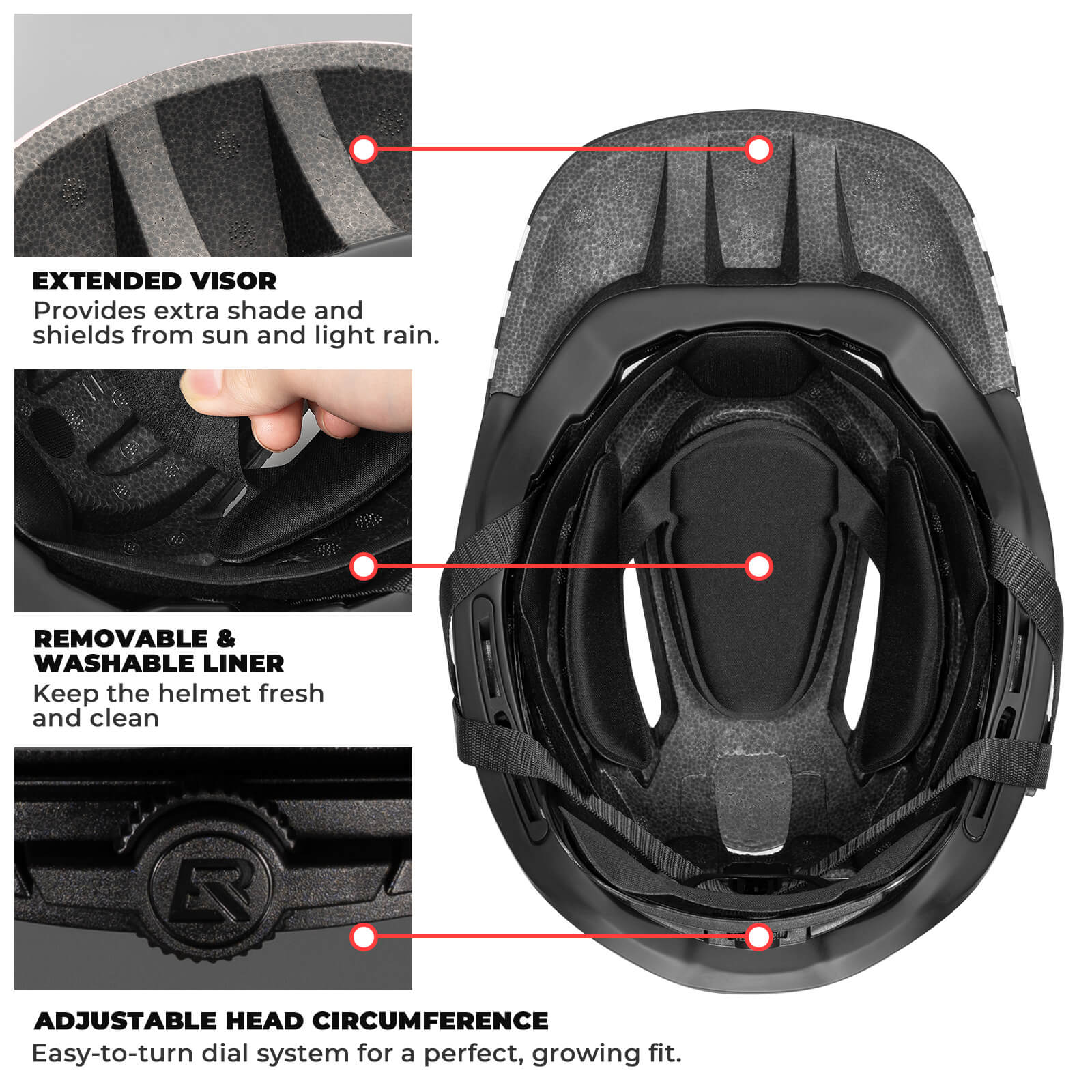 Critter Kids MTB Bike Helmet Full Face Protection with Removable Chin Guard TT-32 - Image 12