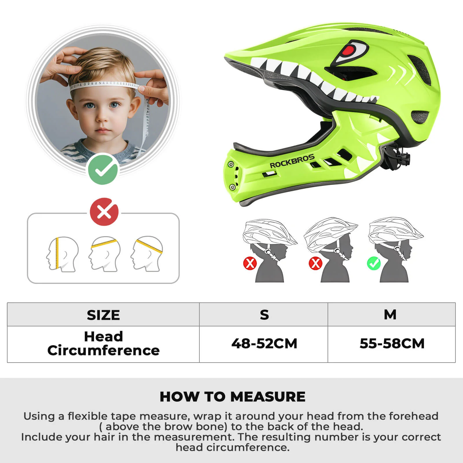 Critter Kids MTB Bike Helmet Full Face Protection with Removable Chin Guard TT-32 - Image 13