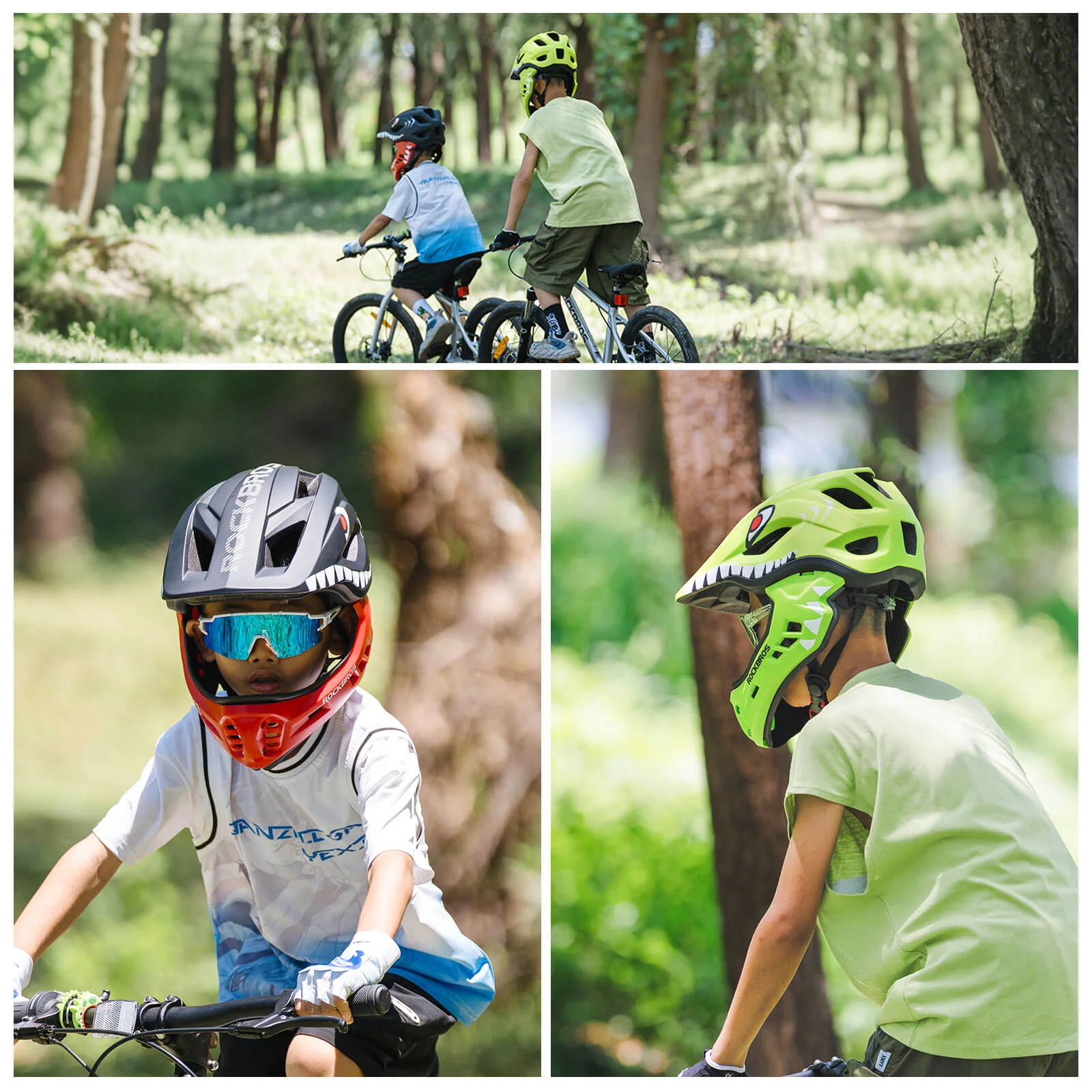 Critter Kids MTB Bike Helmet Full Face Protection with Removable Chin Guard TT-32 - Image 7
